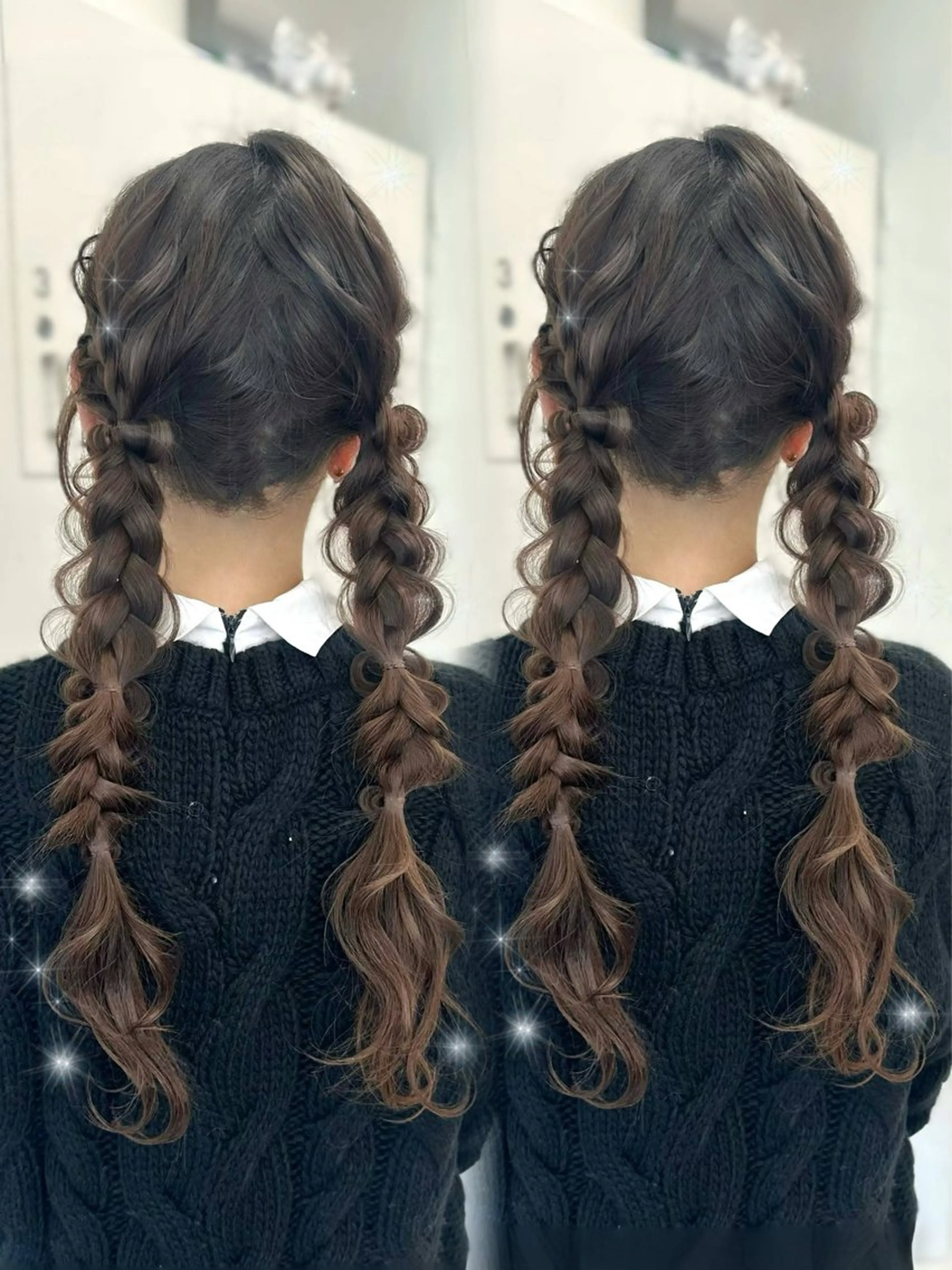 ヘアアレンジ ヘアセット 顔周りcut/ 艶ワンカラー♥ちさきのヘアスタイル