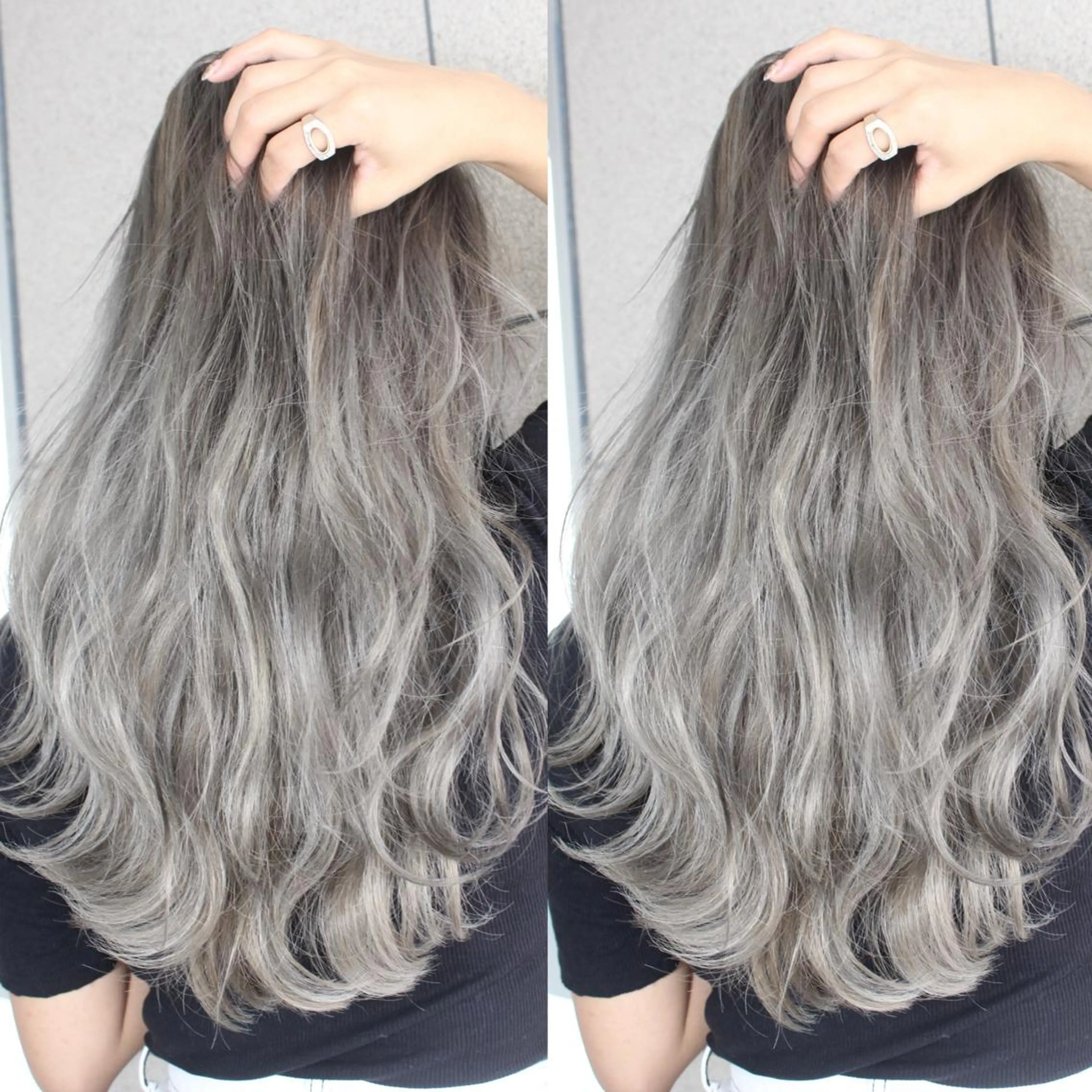 ロング ヘアカラー 平野 朋未のヘアスタイル