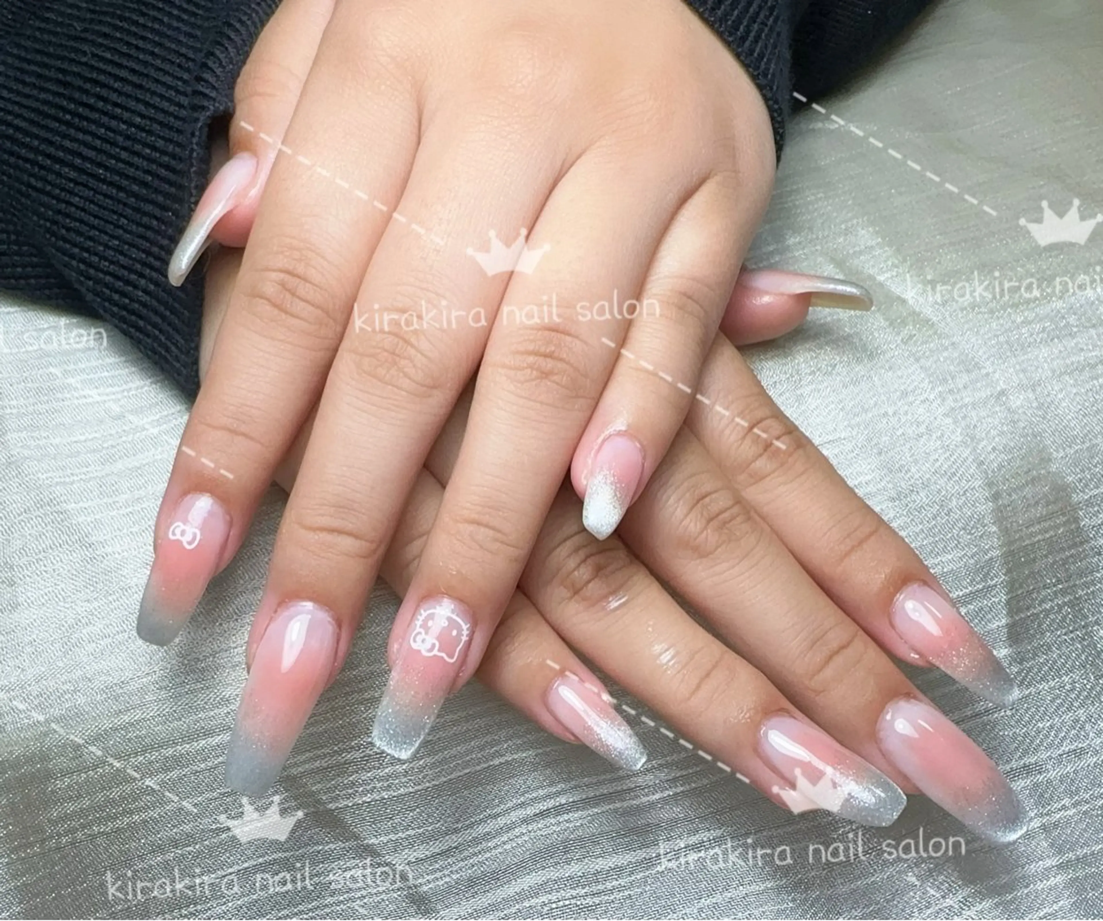 ネイル チークネイル グラデーション マグネットネイル ワンカラーネイル Kirakira Nail salonのネイルデザイン