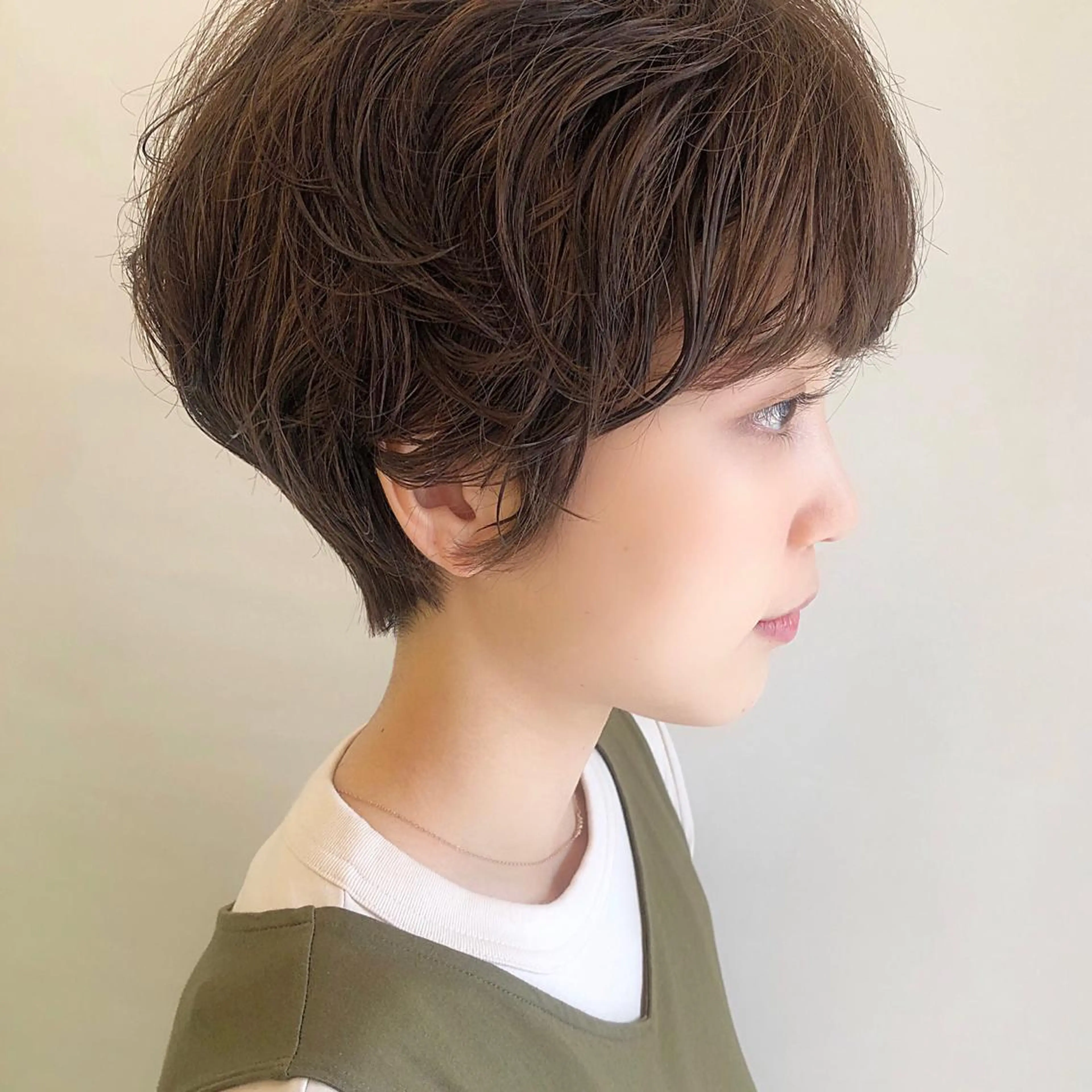 ショート パーマ くせ毛 ショートヘア カット パーマ 齋藤 咲のヘアスタイル