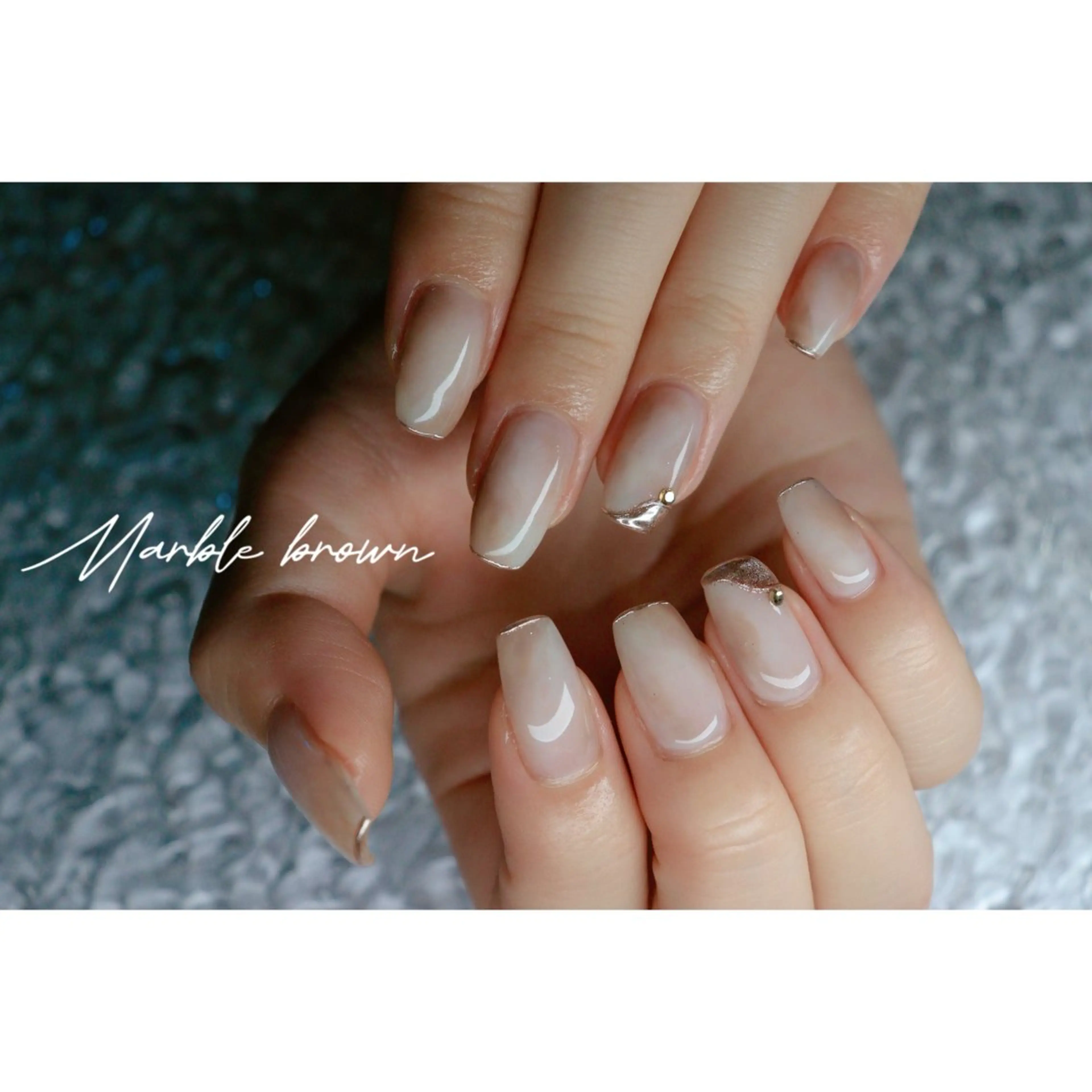 ネイル 大理石ネイル(マーブル) ハンドネイル mapple nailのネイルデザイン