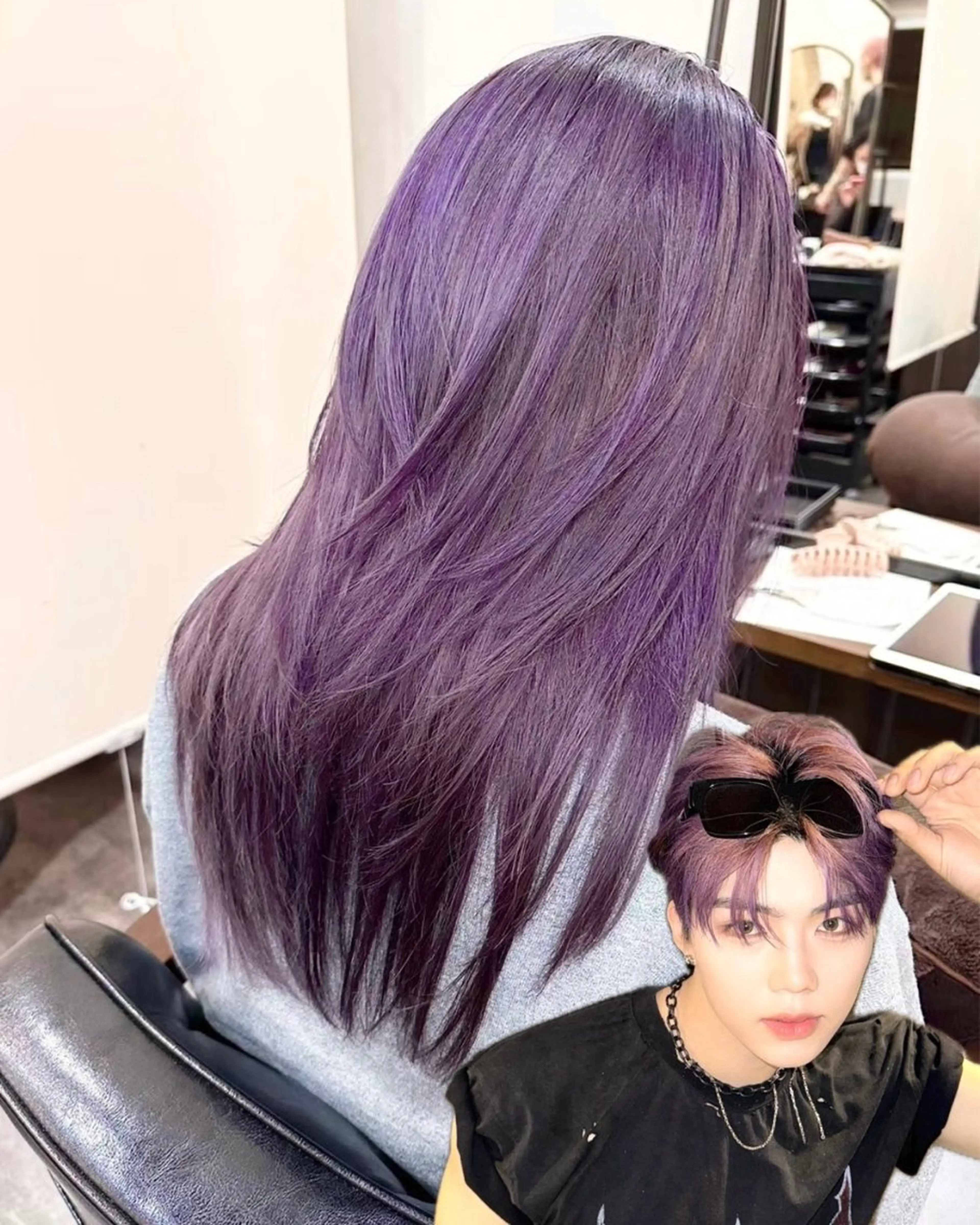 ロング カラー カット ヘアカラー ハイトーン🇰🇷 19歳美容師アリルのヘアスタイル