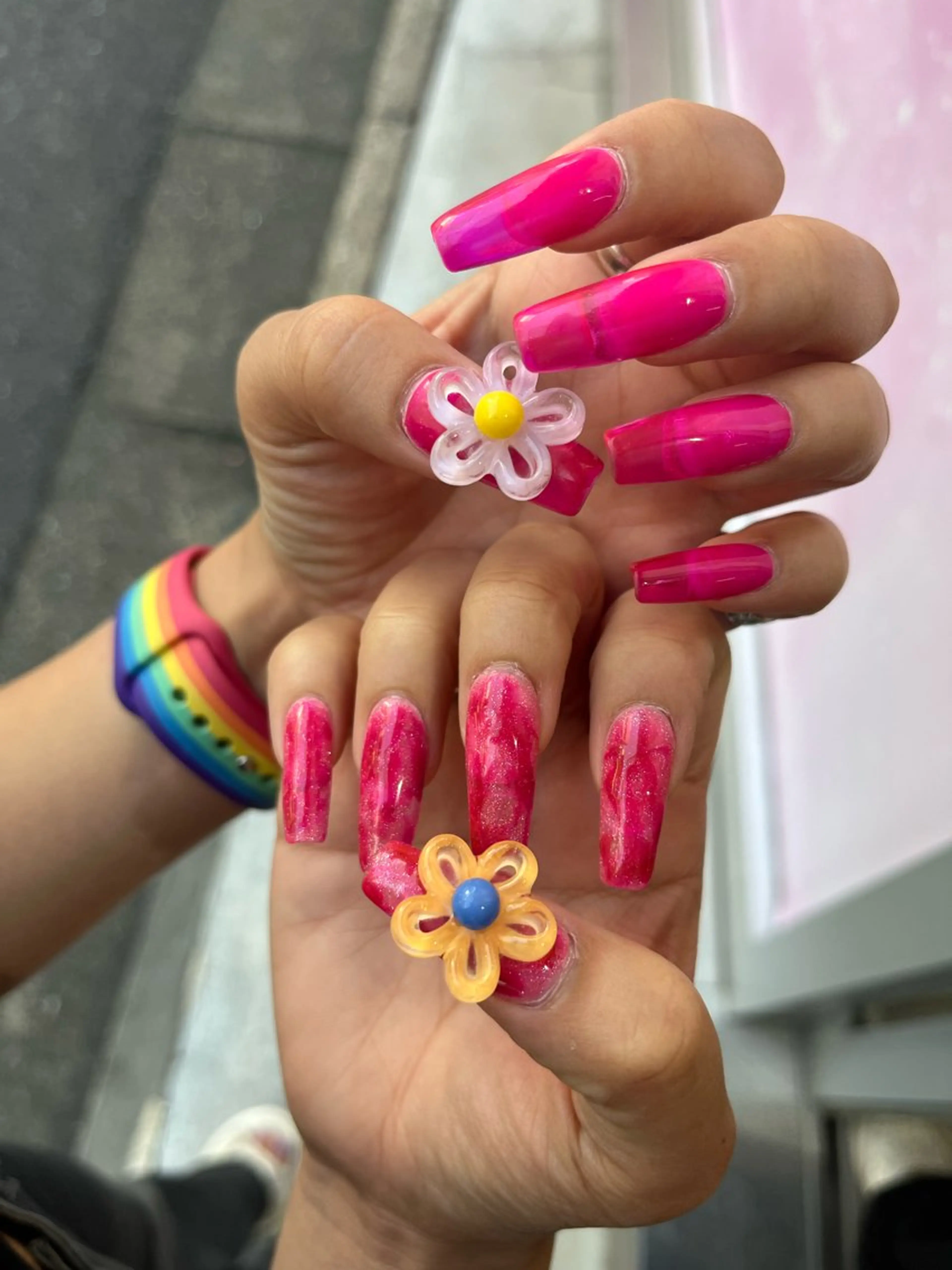 長さだしあり(après)gel-x🌼シンプルデザインの写真