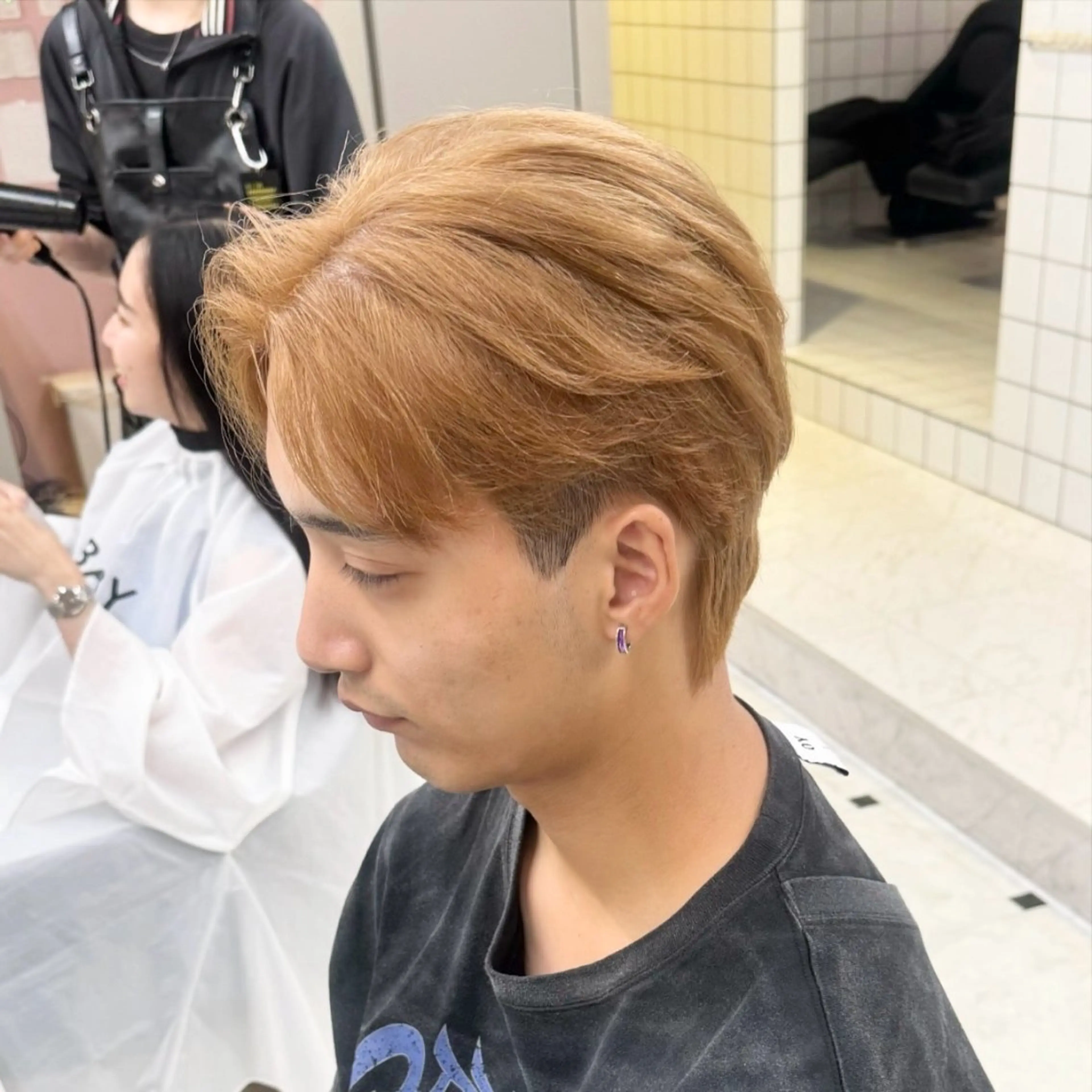 カラー メンズ カット ヘアカラー メンズ特化/上野 暖色カラー ダイチのヘアスタイル