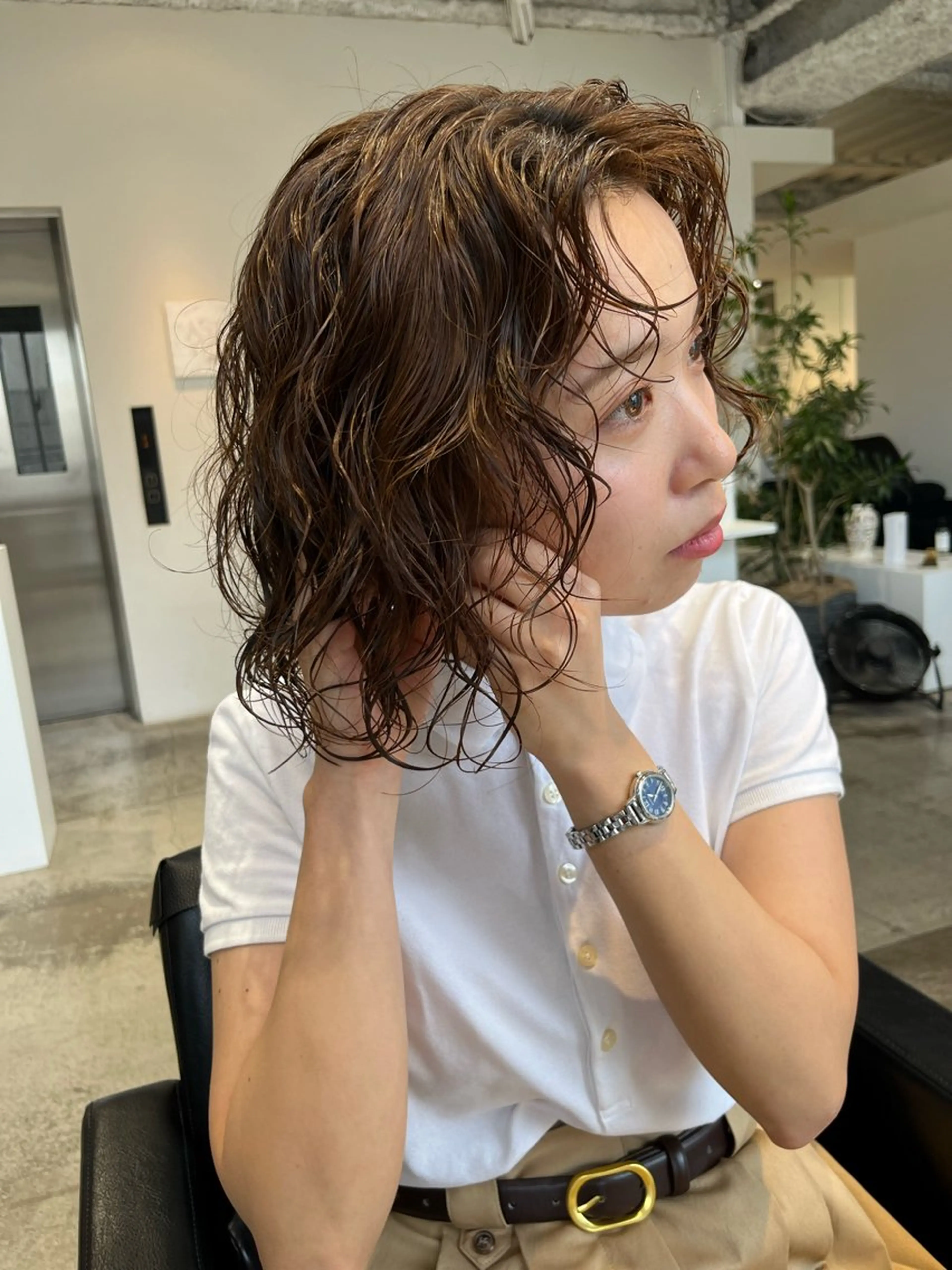 ミディアム パーマ ANY／ Nanaのヘアスタイル