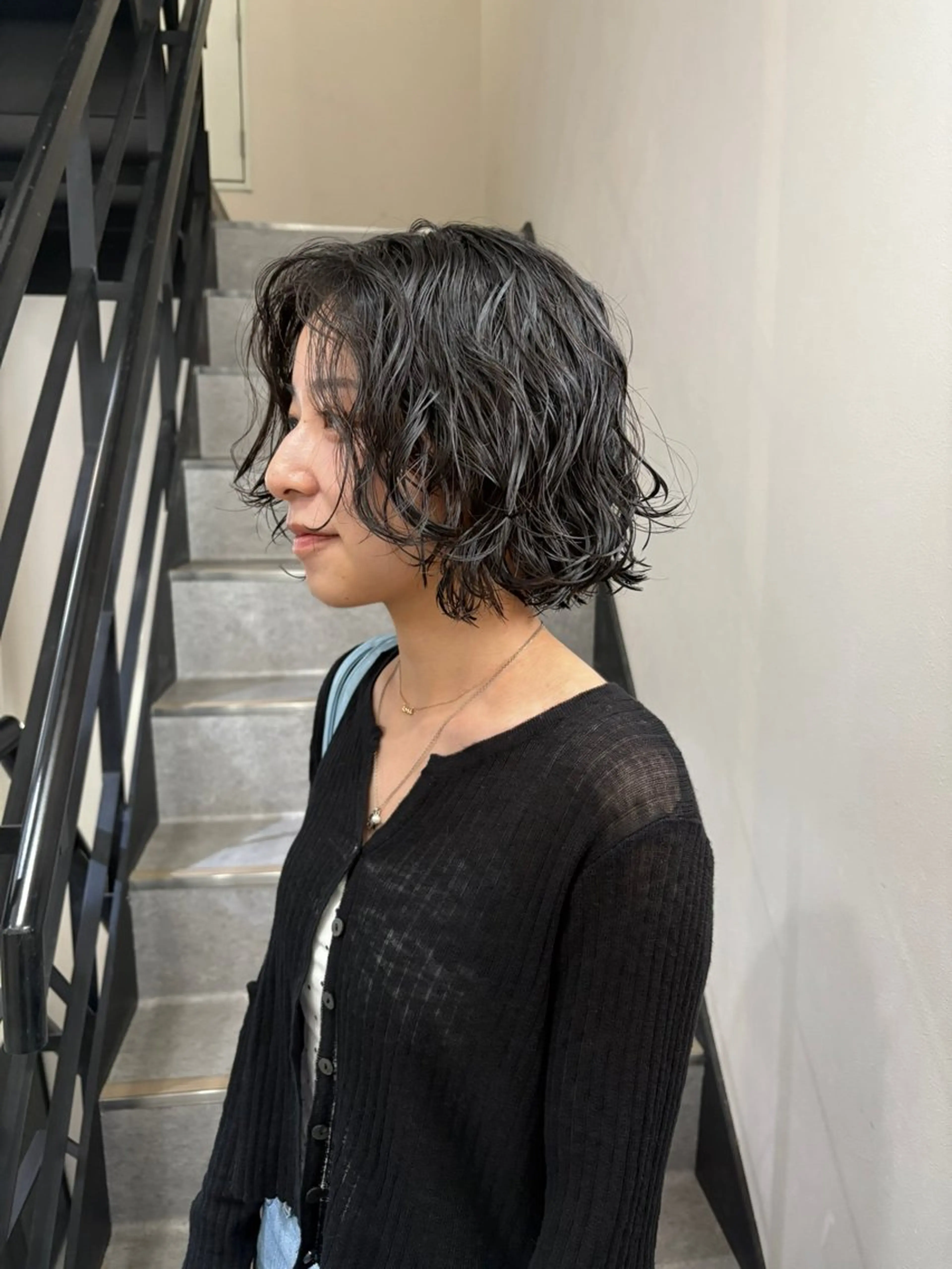 ミディアム カラー パーマ nao/福岡美容室 パーマ/ボブパーマのヘアスタイル