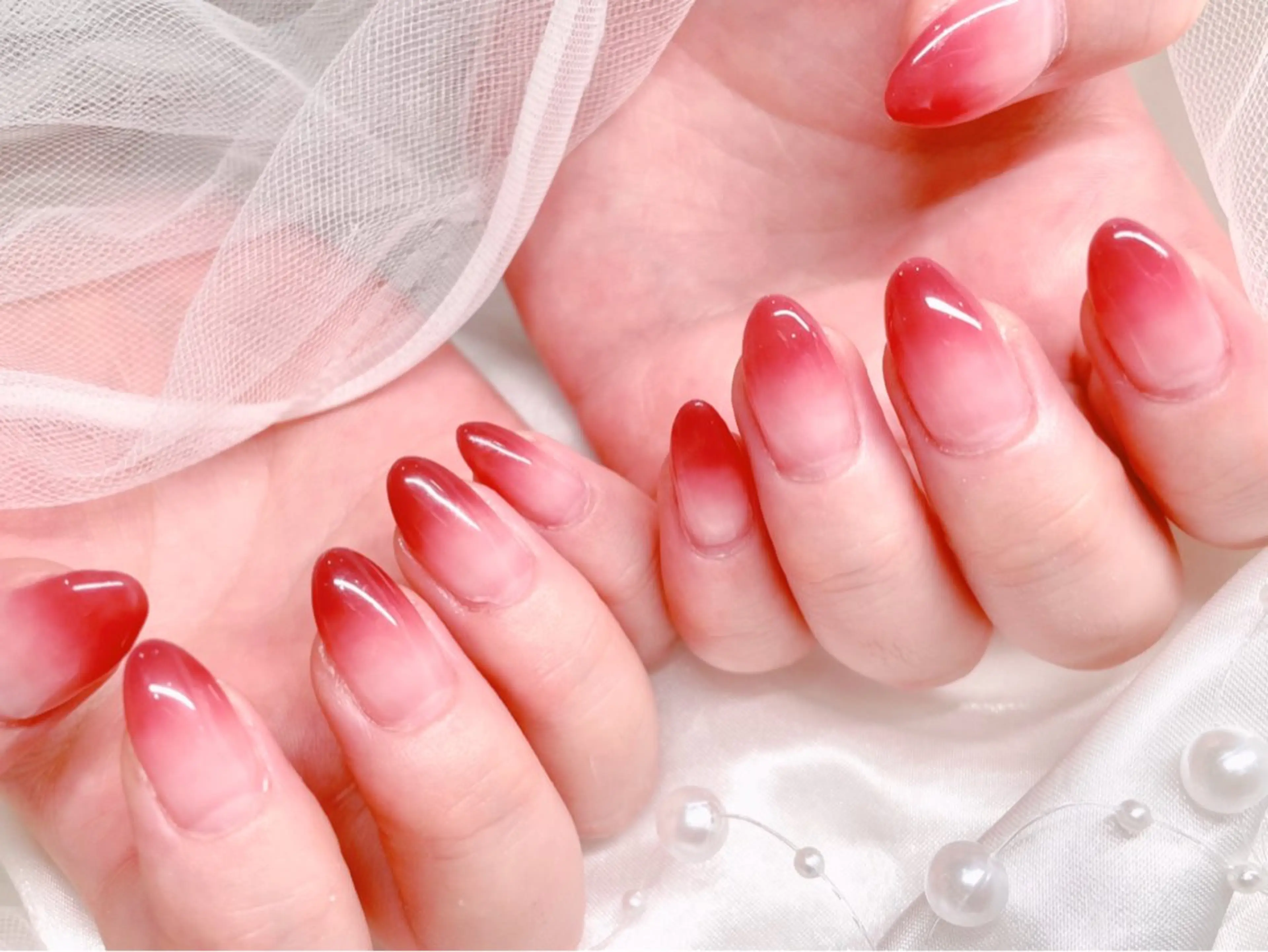 ネイル グラデーション ハンドネイル ゆりか ジョアアンジェ福島のネイルデザイン