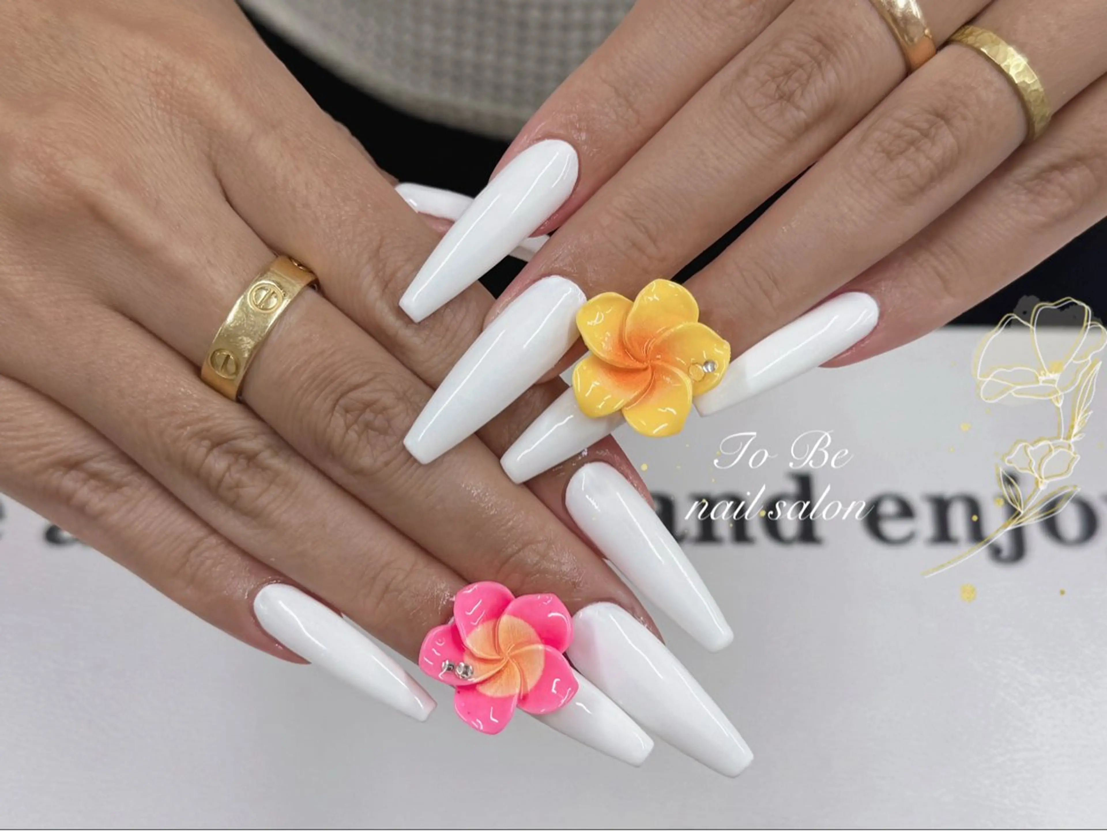 ロング ハンドネイル Nail Salon To Be珈月のネイルデザイン
