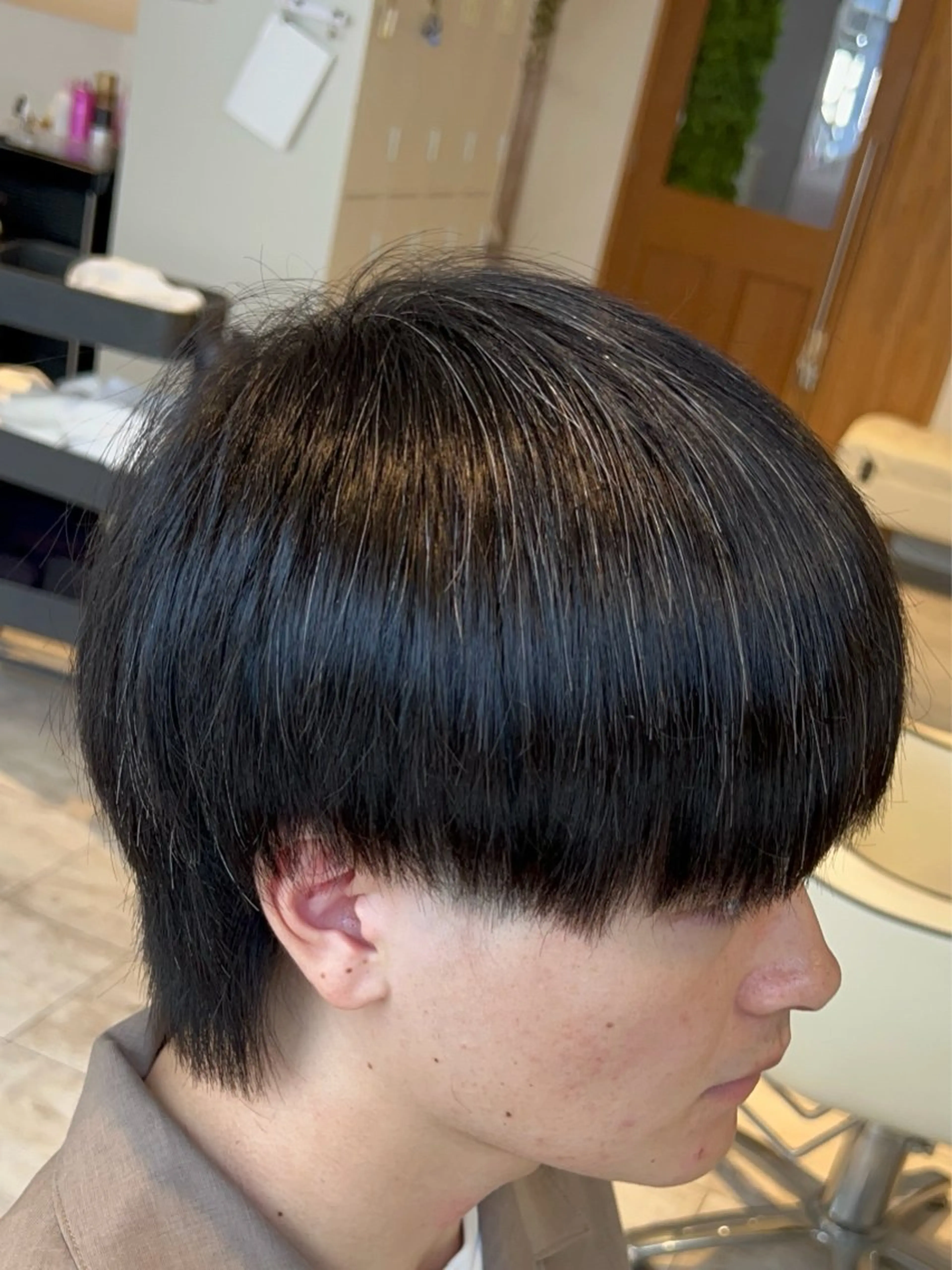 メンズ カット 難波/メンズウルフ・ フェザーパーマ鶴田文のヘアスタイル