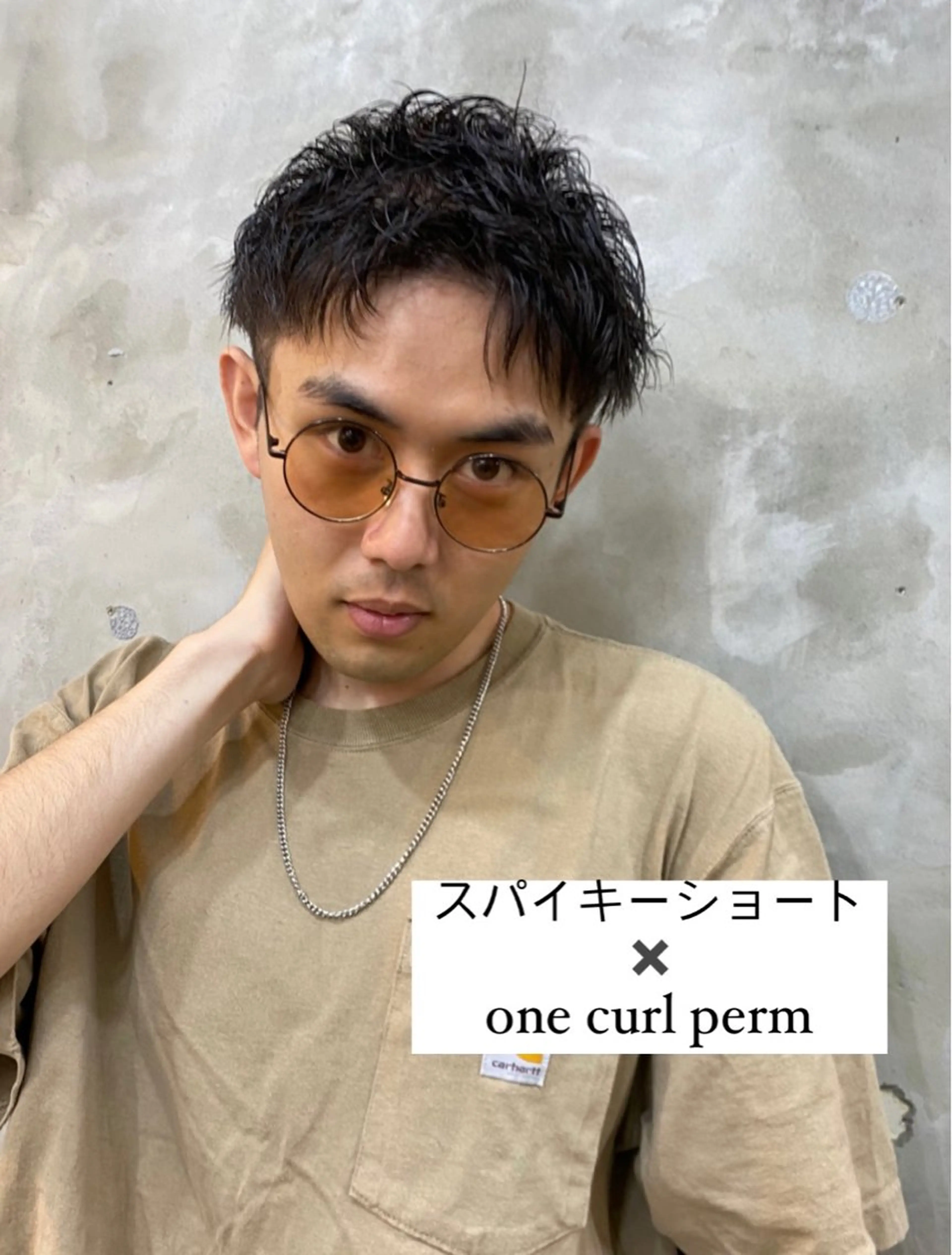 パーマ メンズ 志賀 あずみのヘアスタイル