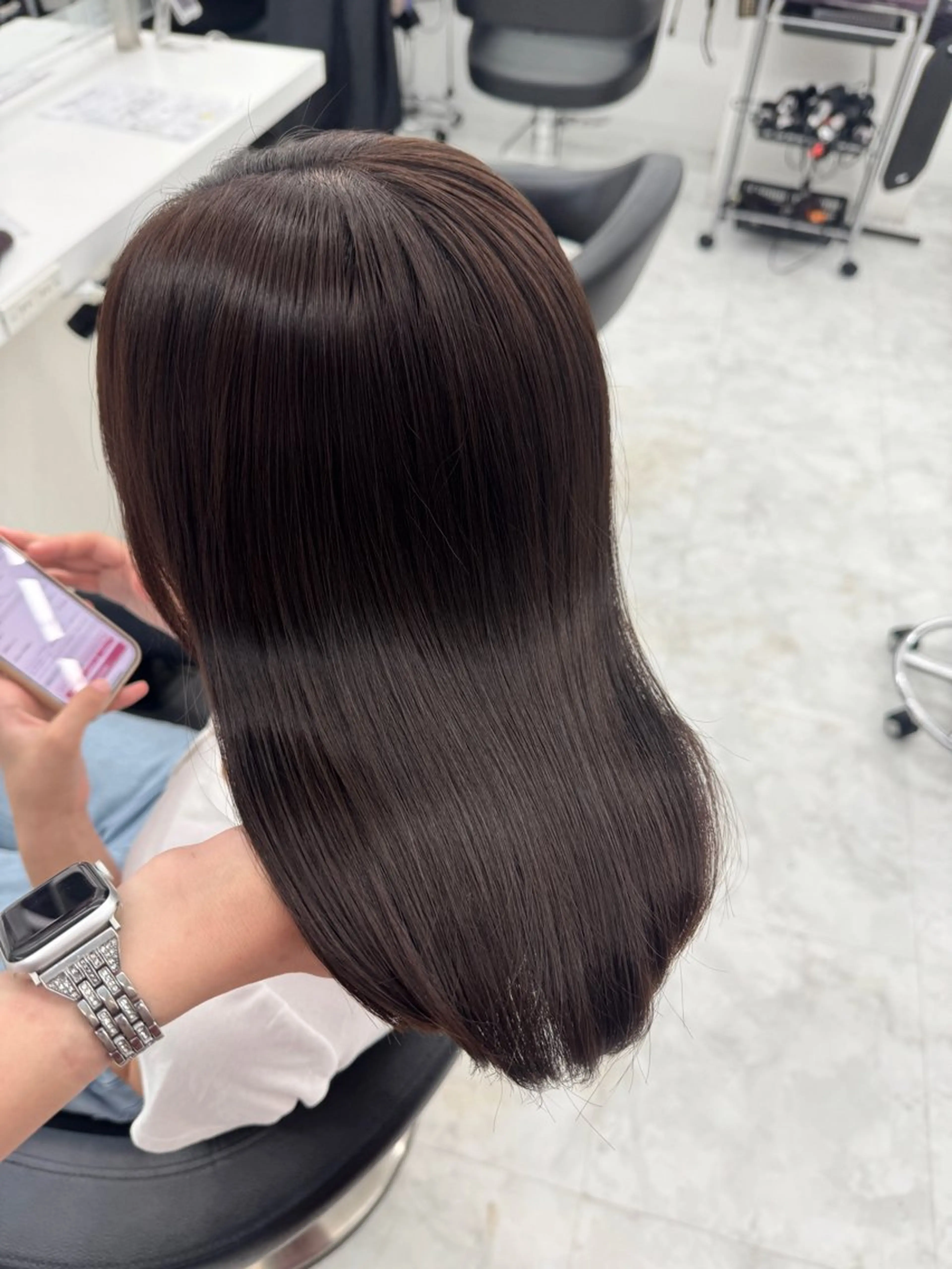 セミロング カラー ヘアカラー トリートメント ヘッドスパ ヘアセット 💖透明感カラー＆暗 髪専門💖Akariのヘアスタイル