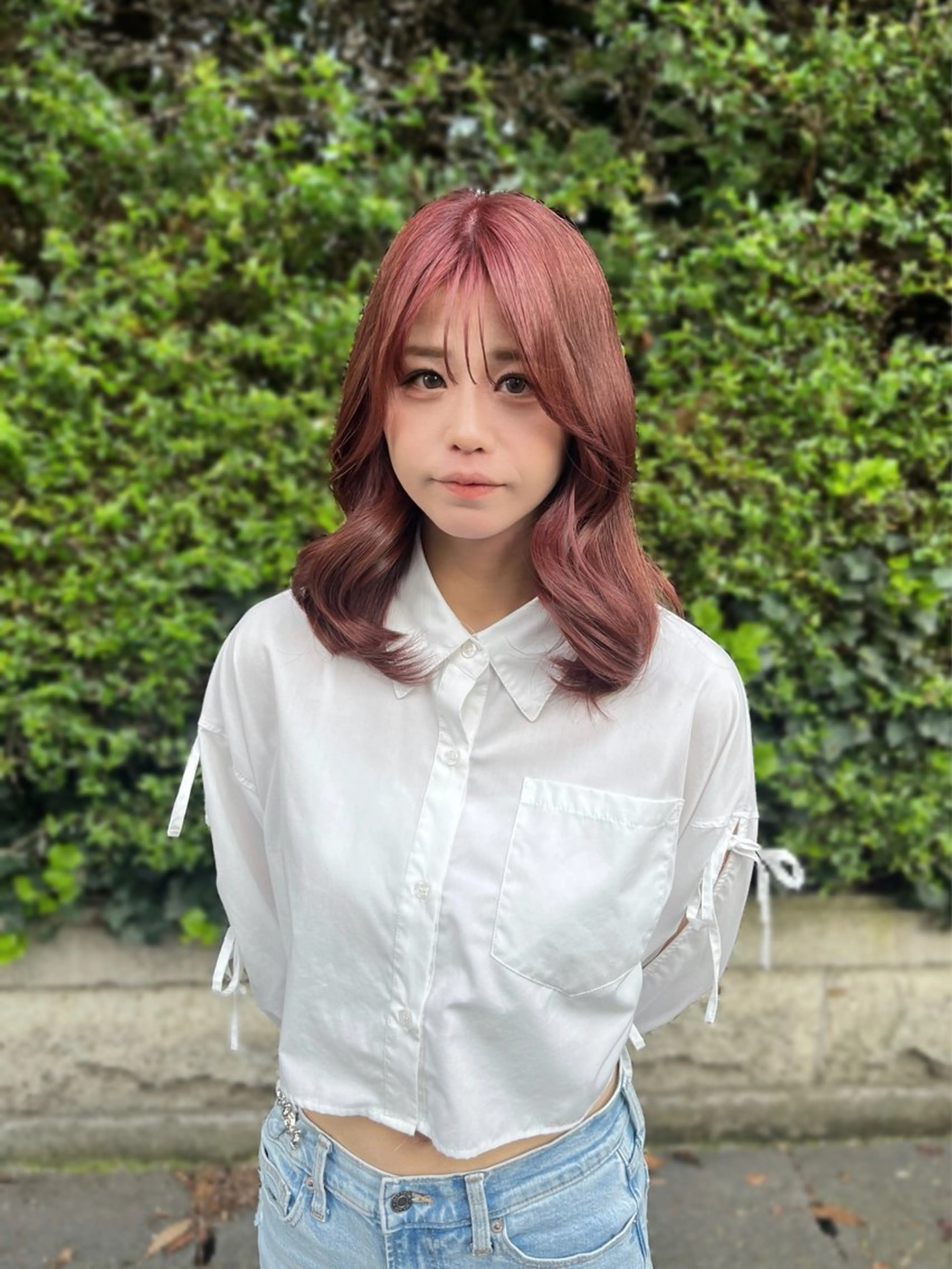 ミディアム カラー ブリーチ ピンクカラー ヘアカラー トリートメント 韓国ヘア🇰🇷 RYOTAのヘアスタイル
