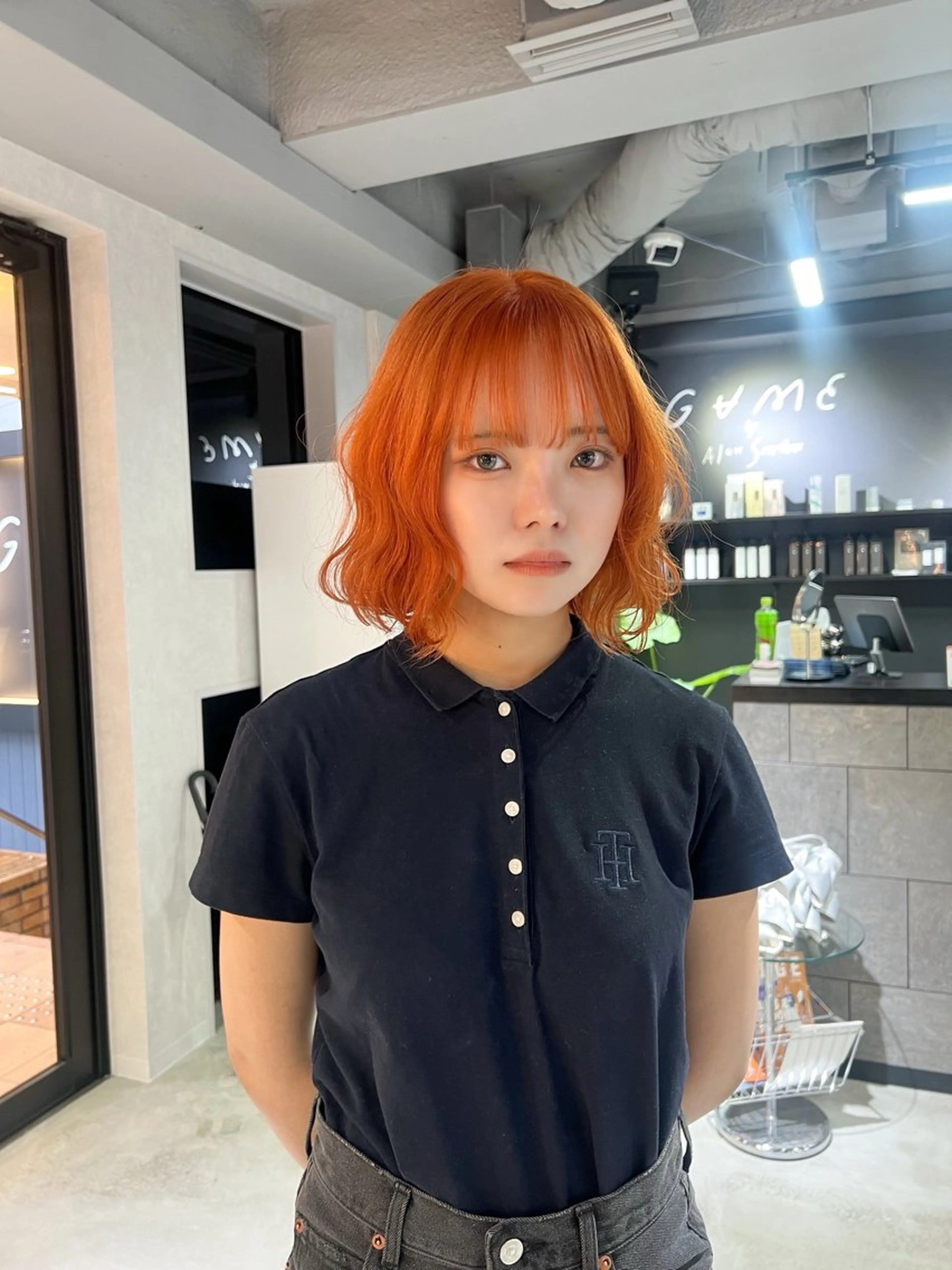 ショート カラー カット ヘアカラー トリートメント ダブルカラー/暖色/ ピンク🎀サツキのヘアスタイル