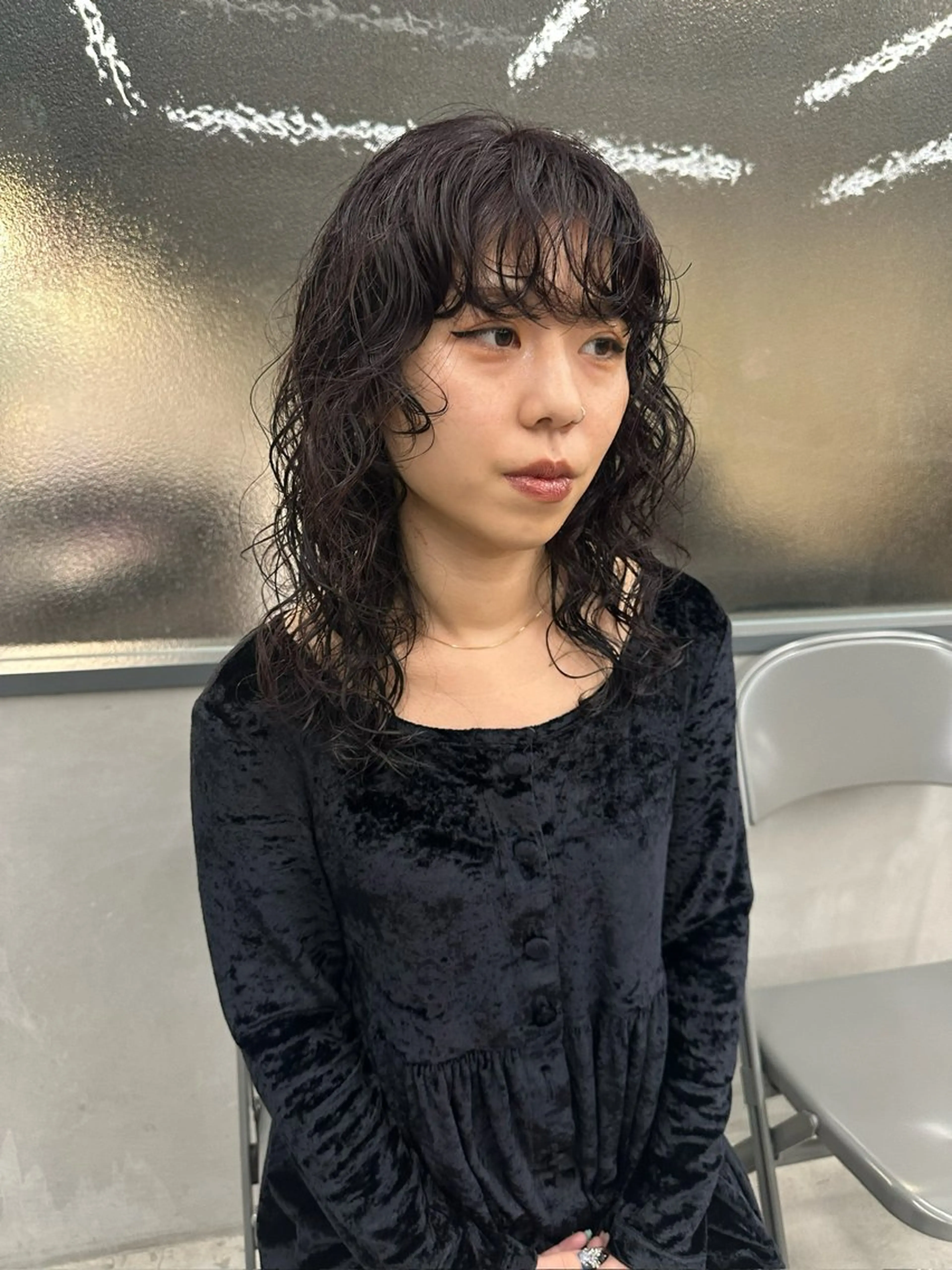 セミロング パーマ カット パーマ お悩み解決パーマ hana🩰のヘアスタイル
