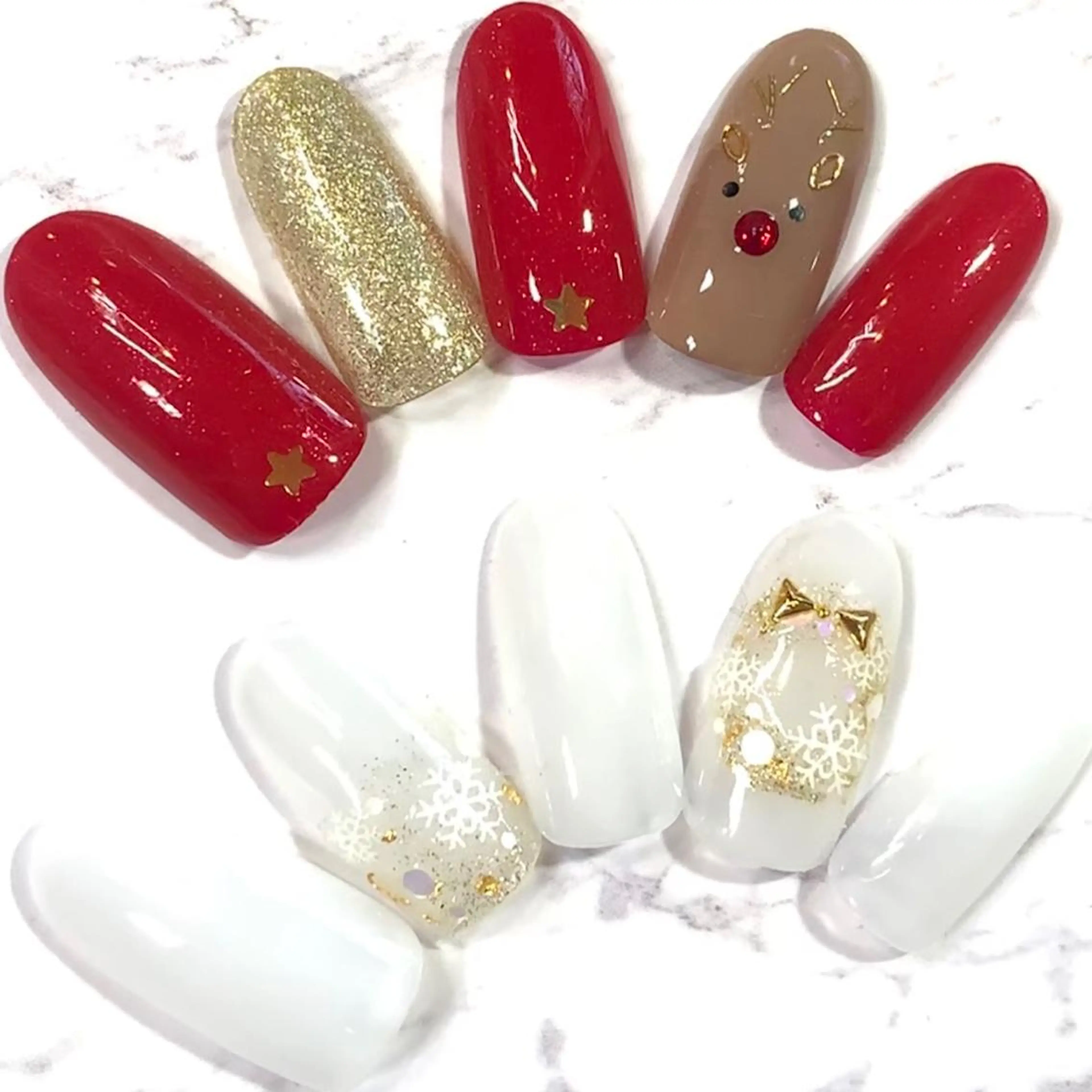 ネイル 冬ネイル クリスマス @.Freestyle 【フリースタイル】所属・根本 奈美のネイルデザイン