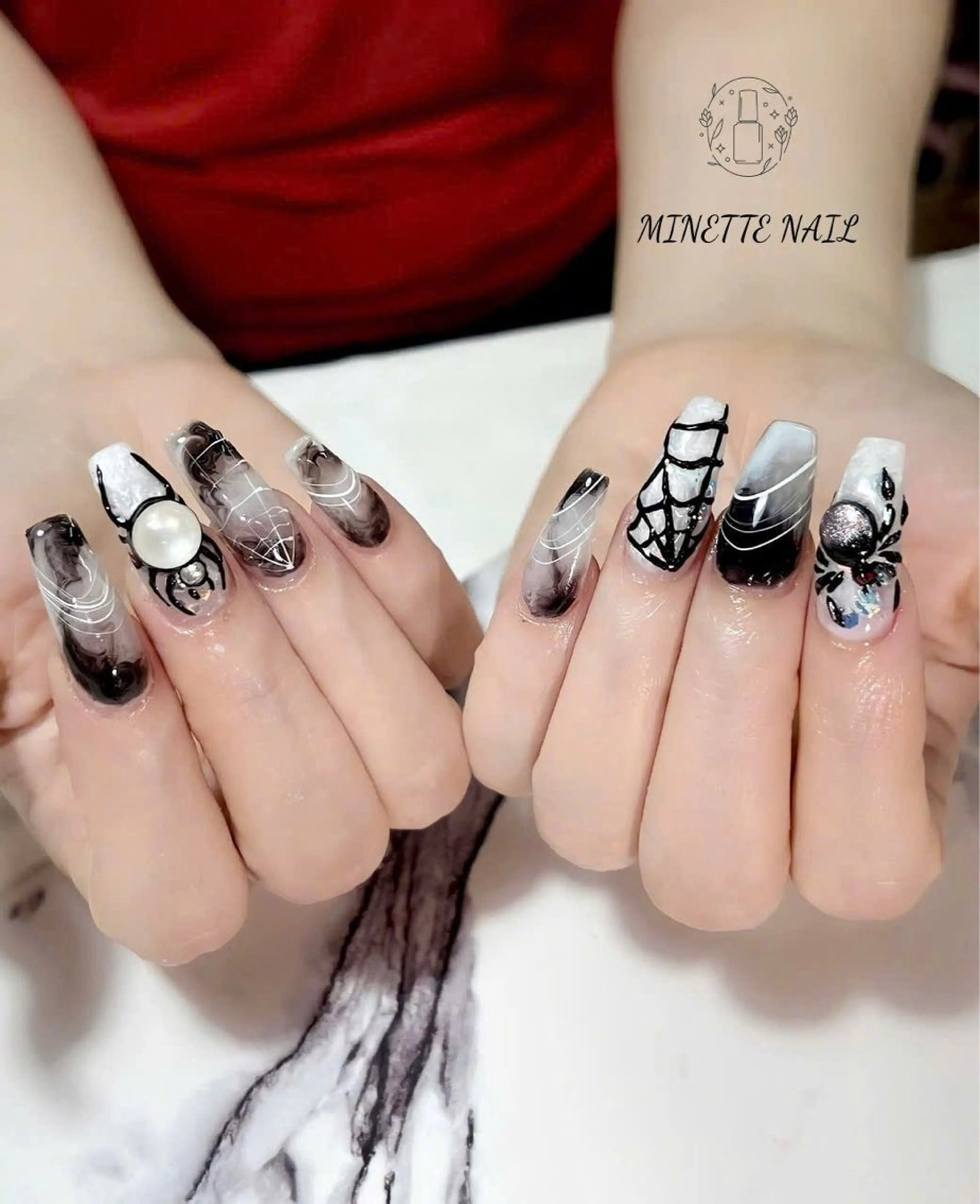 ネイル アートネイル グラデーション ハロウィン ハンドネイル Minette Nail 池袋(ミネットネイル)所属・Minette Nailのネイルデザイン