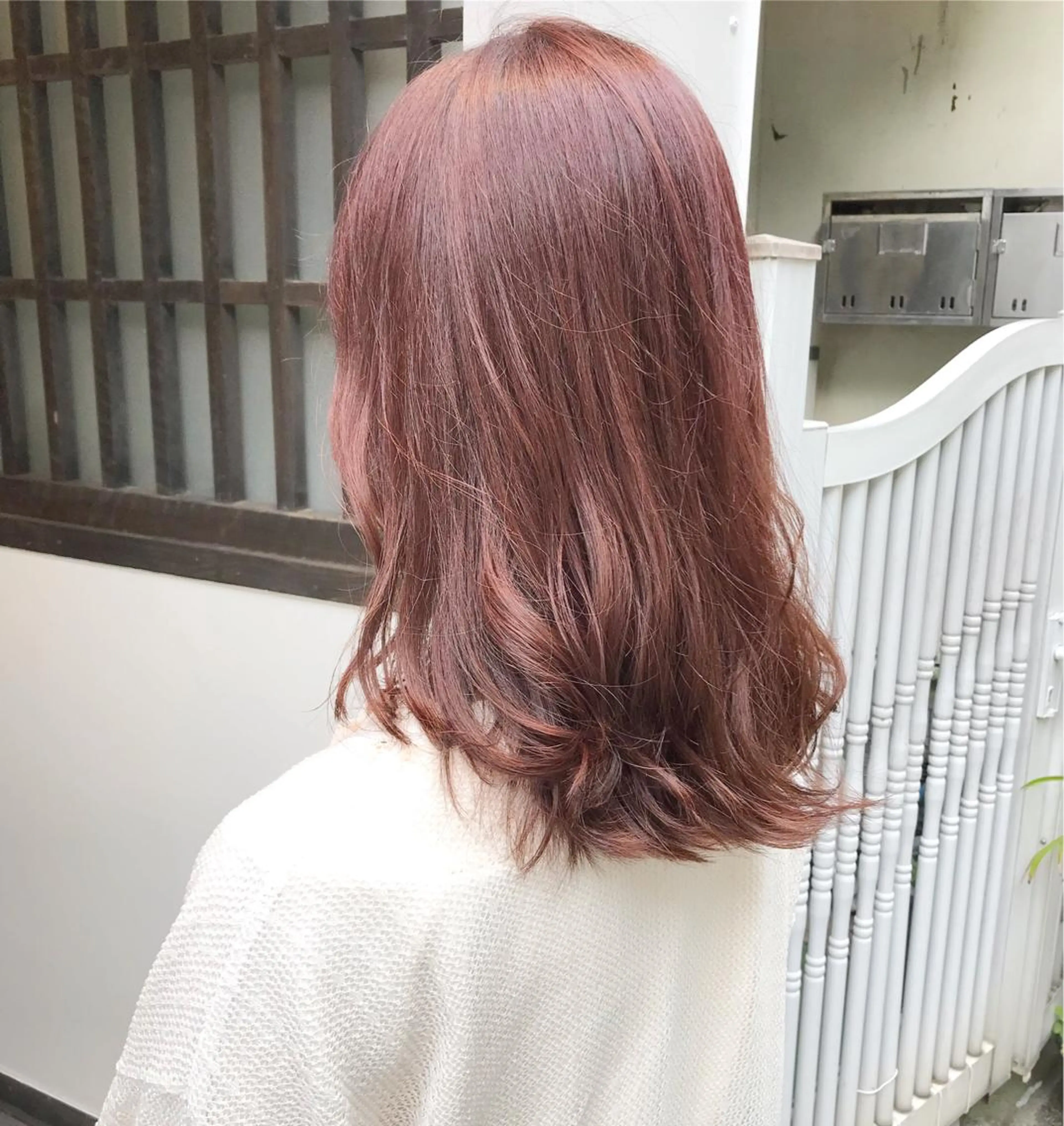 セミロング カラー ヘアアレンジ ベージュカラー イルミナカラー ピンクカラー ピンクベージュ Satsuki ✂︎♡のヘアスタイル