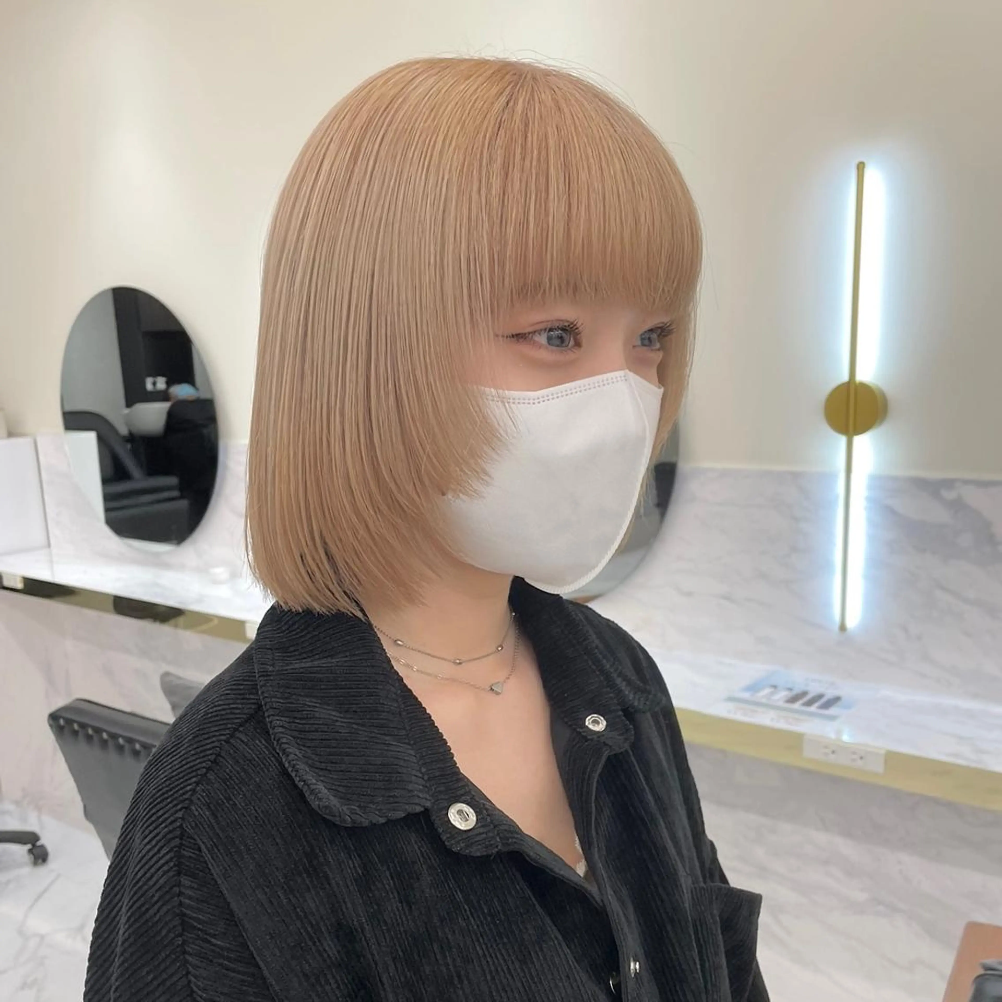 ミディアム カラー ヘアアレンジ mao透明感カラー 似合わせヘアメイクのヘアスタイル