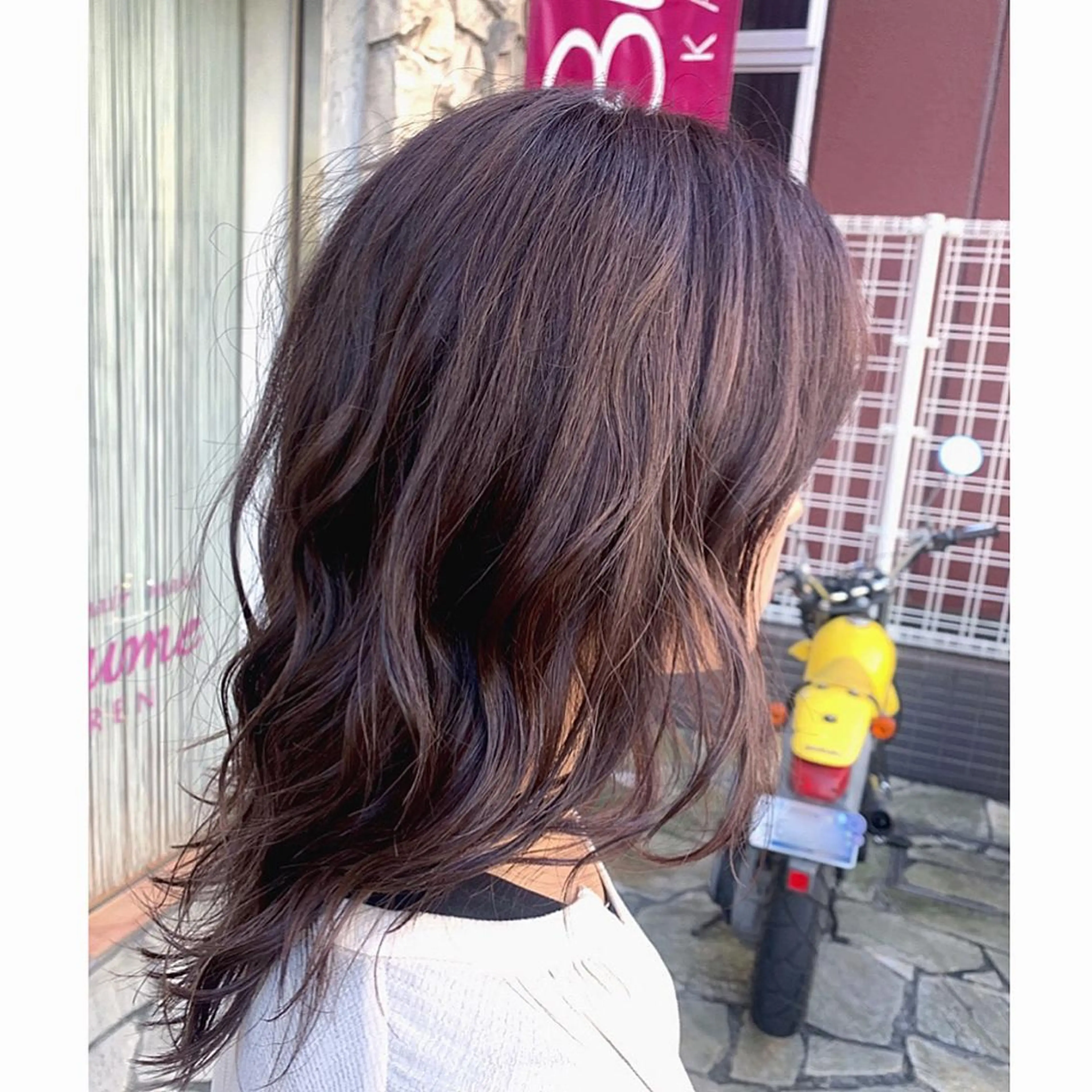 ミディアム アッシュ パープルカラー ヘアカラー ayaka 大宮のヘアスタイル