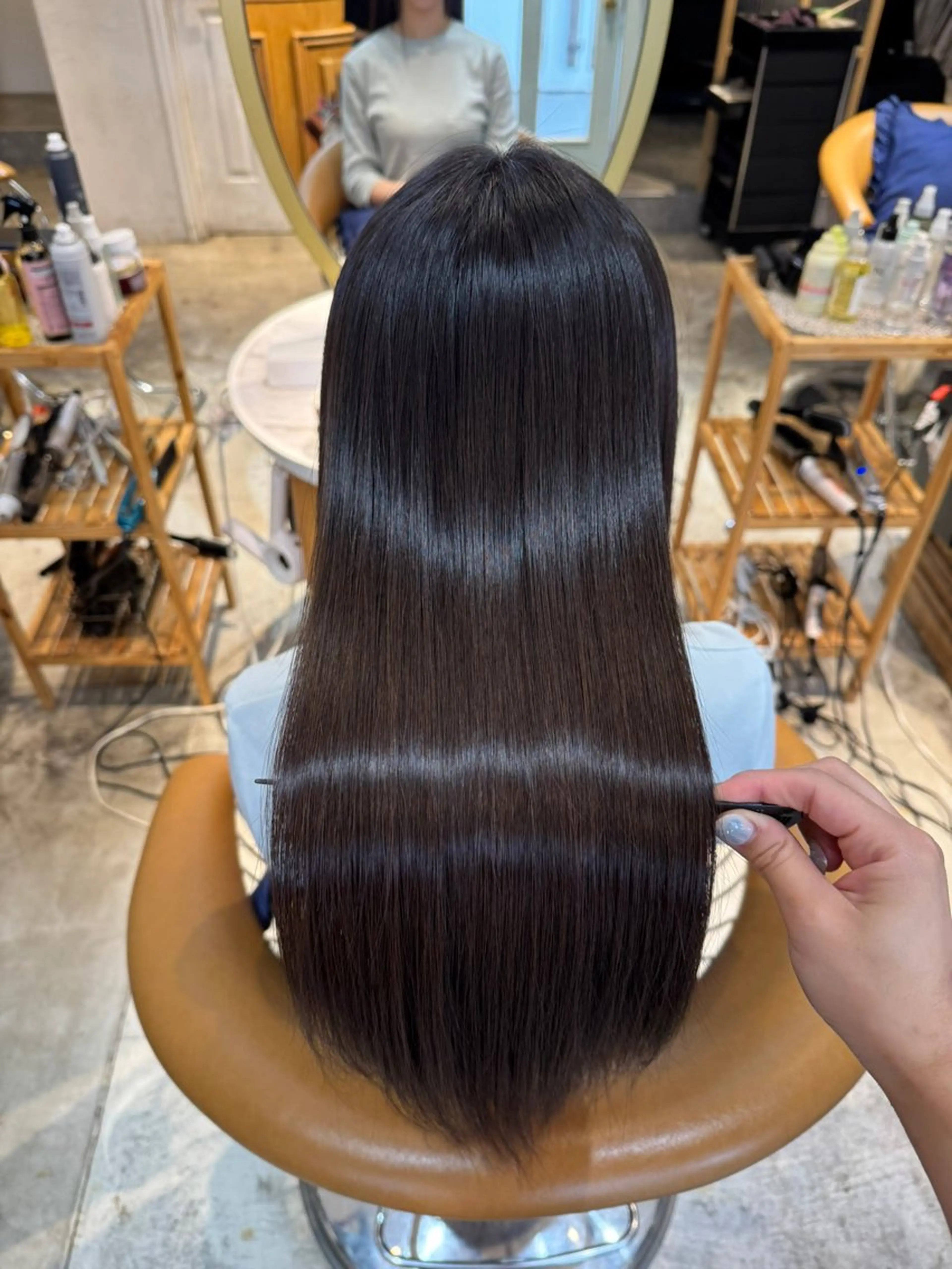 ロング 髪質改善 縮毛矯正 カット ヘアカラー トリートメント ヘアセット 髪質改善/ボブ /韓国/erikoのヘアスタイル