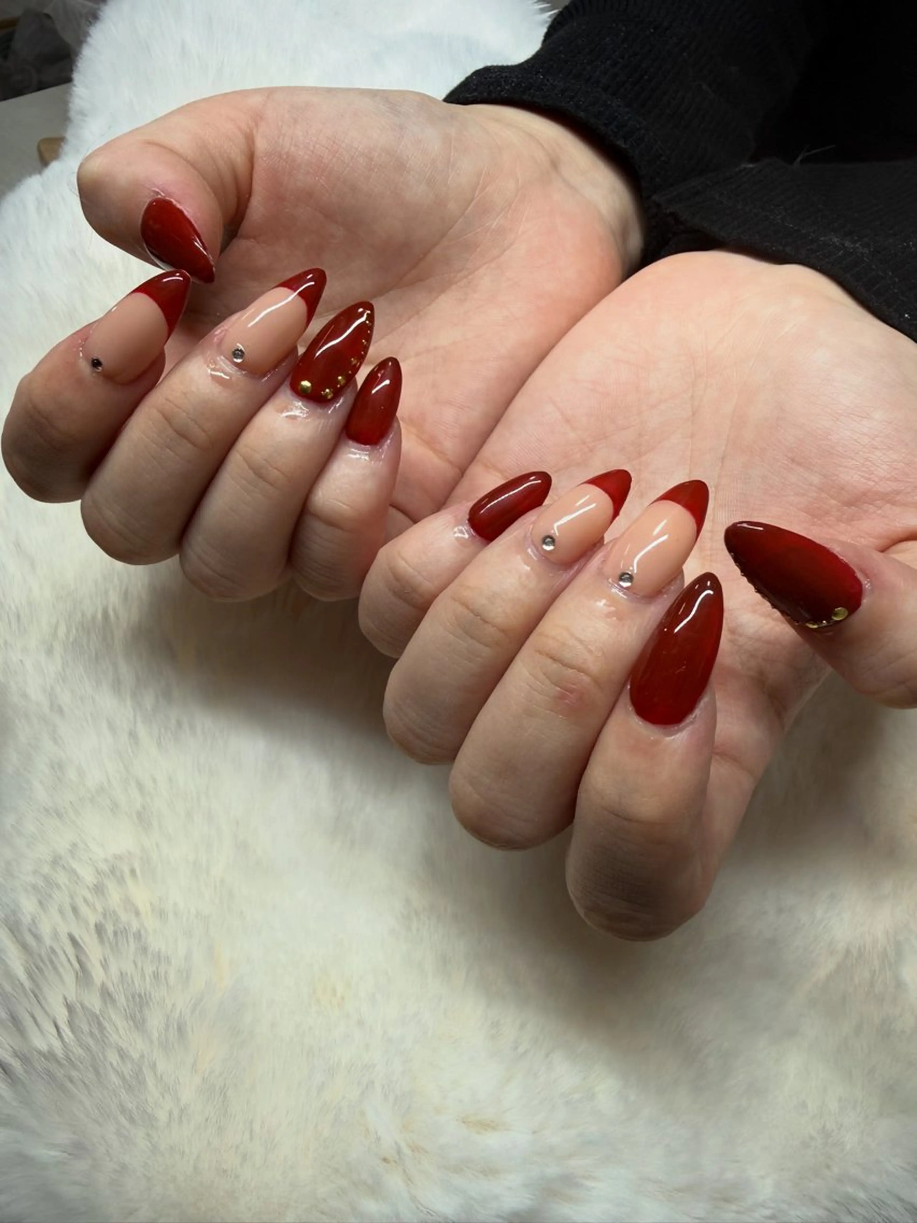 ネイル ボルドー ハンドネイル fox. nail_erikaのネイルデザイン