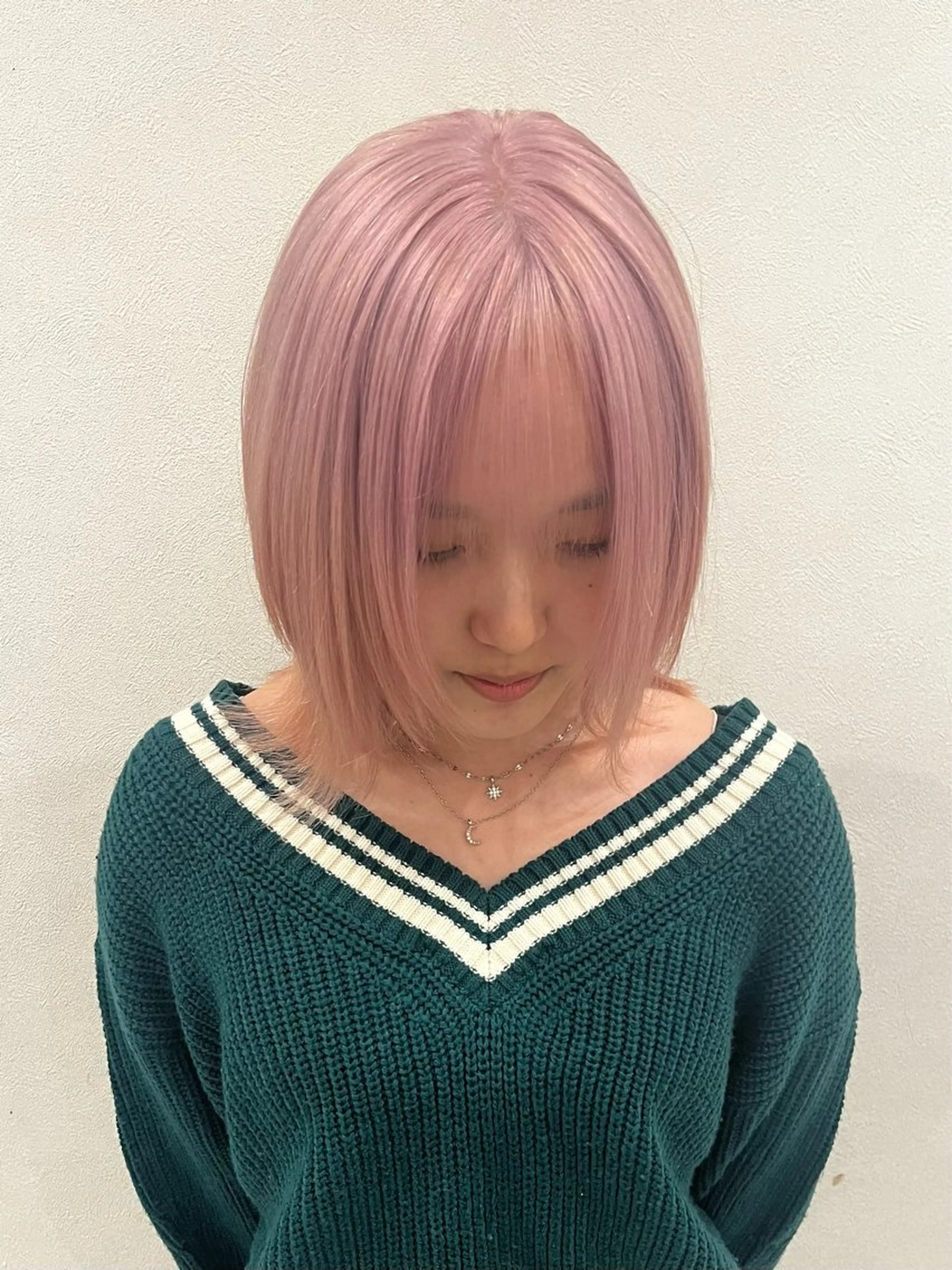 ミディアム カラー 透明感カラー カット ヘアカラー トリートメント 福園 弘郁のヘアスタイル