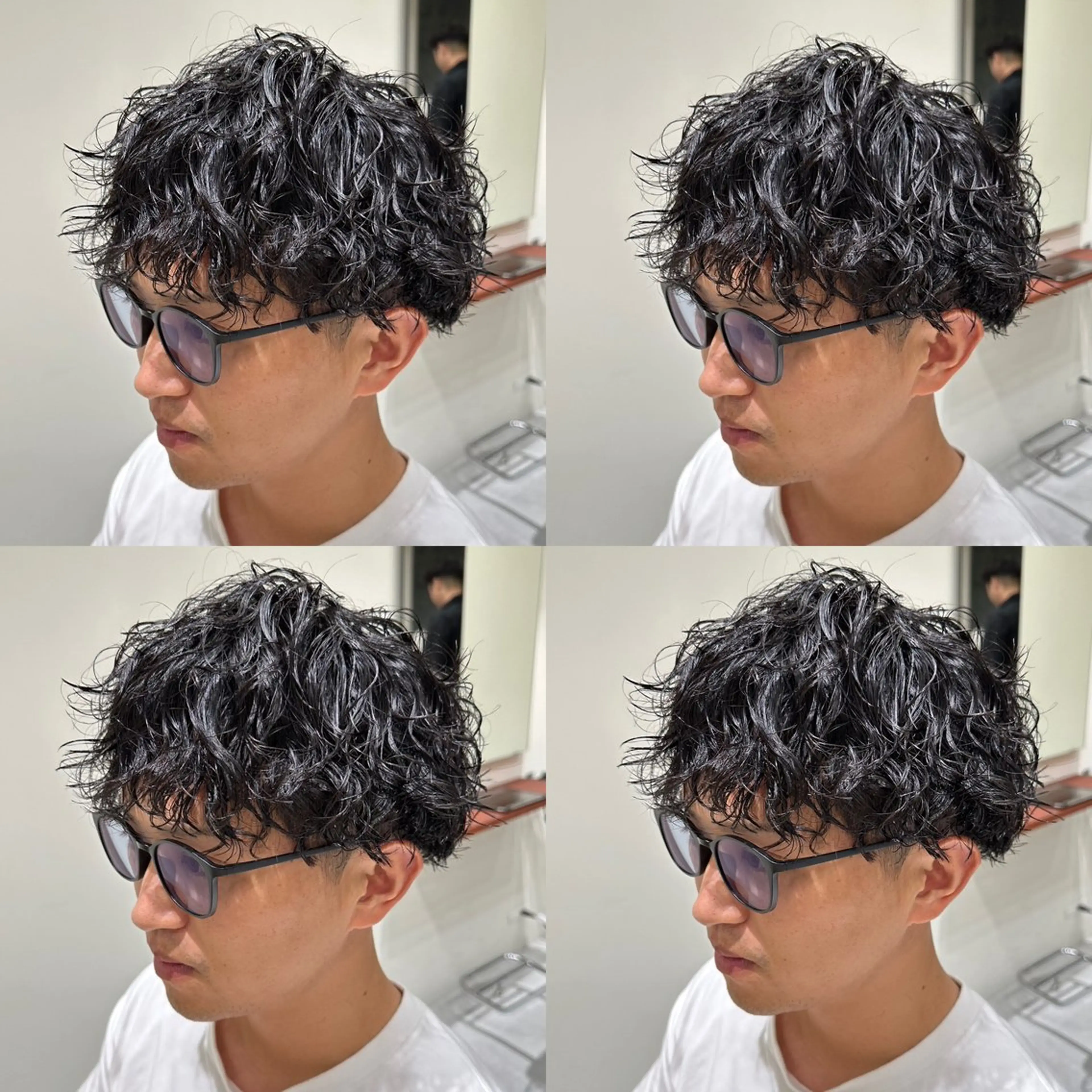 ショート パーマ メンズ メンズパーマ メンズツイストパーマ ツイストスパイラルパーマ 波巻きパーマ スパイラルパーマ カット パーマ 当日予約可能です！ 宜しくお願いします！のヘアスタイル