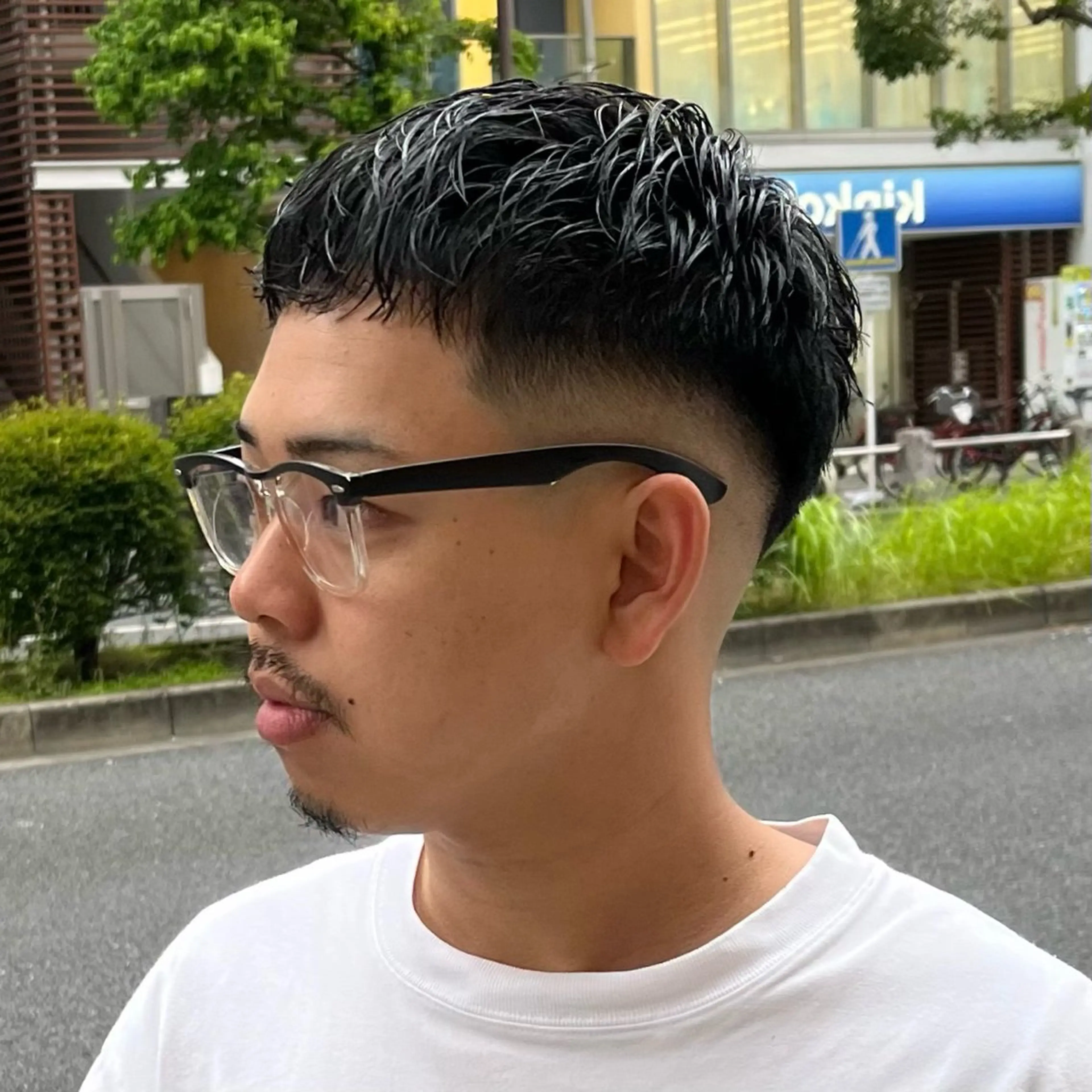ショート パーマ メンズ フェードカット メンズメッシュ メンズパーマ スパイキーショート ショートヘア カット 立川/メンズパーマ 厚進太郎のヘアスタイル