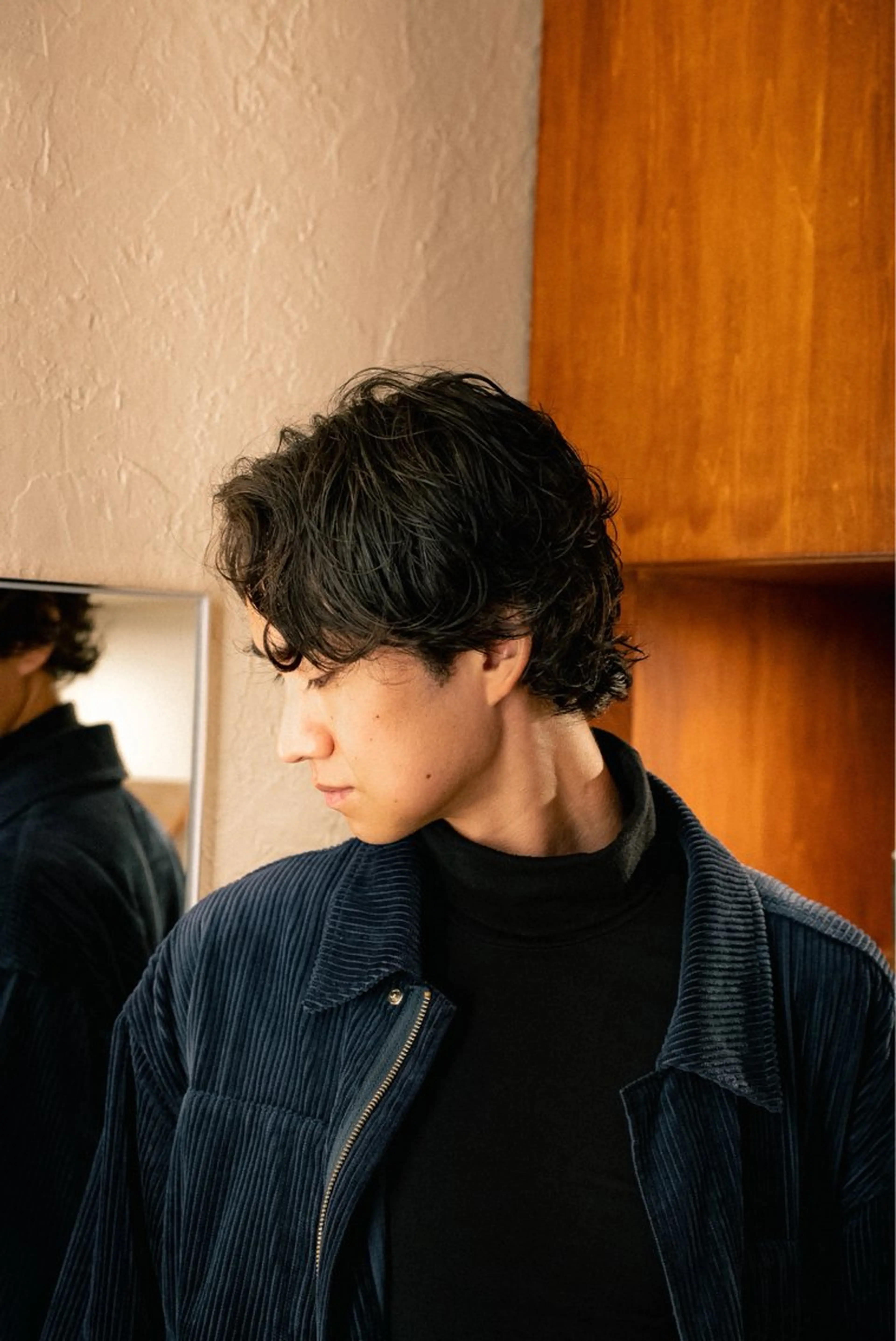 ミディアム カラー パーマ メンズ ミディアムパーマ メンズパーマ カット パーマ 🔗メンズサロン🔗 Kieのヘアスタイル