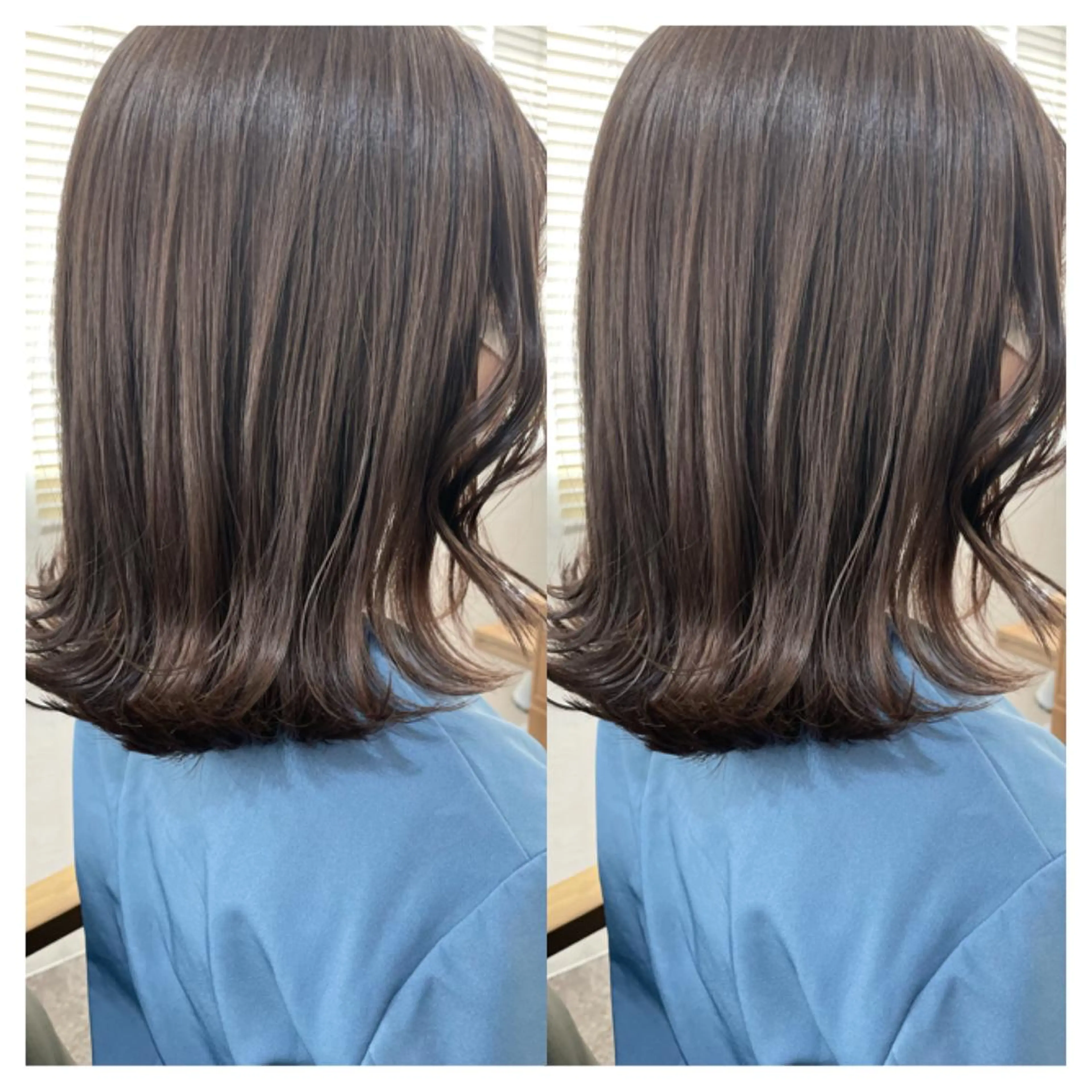ミディアム カラー カット ヘアカラー トリートメント 村山 茉衣のヘアスタイル