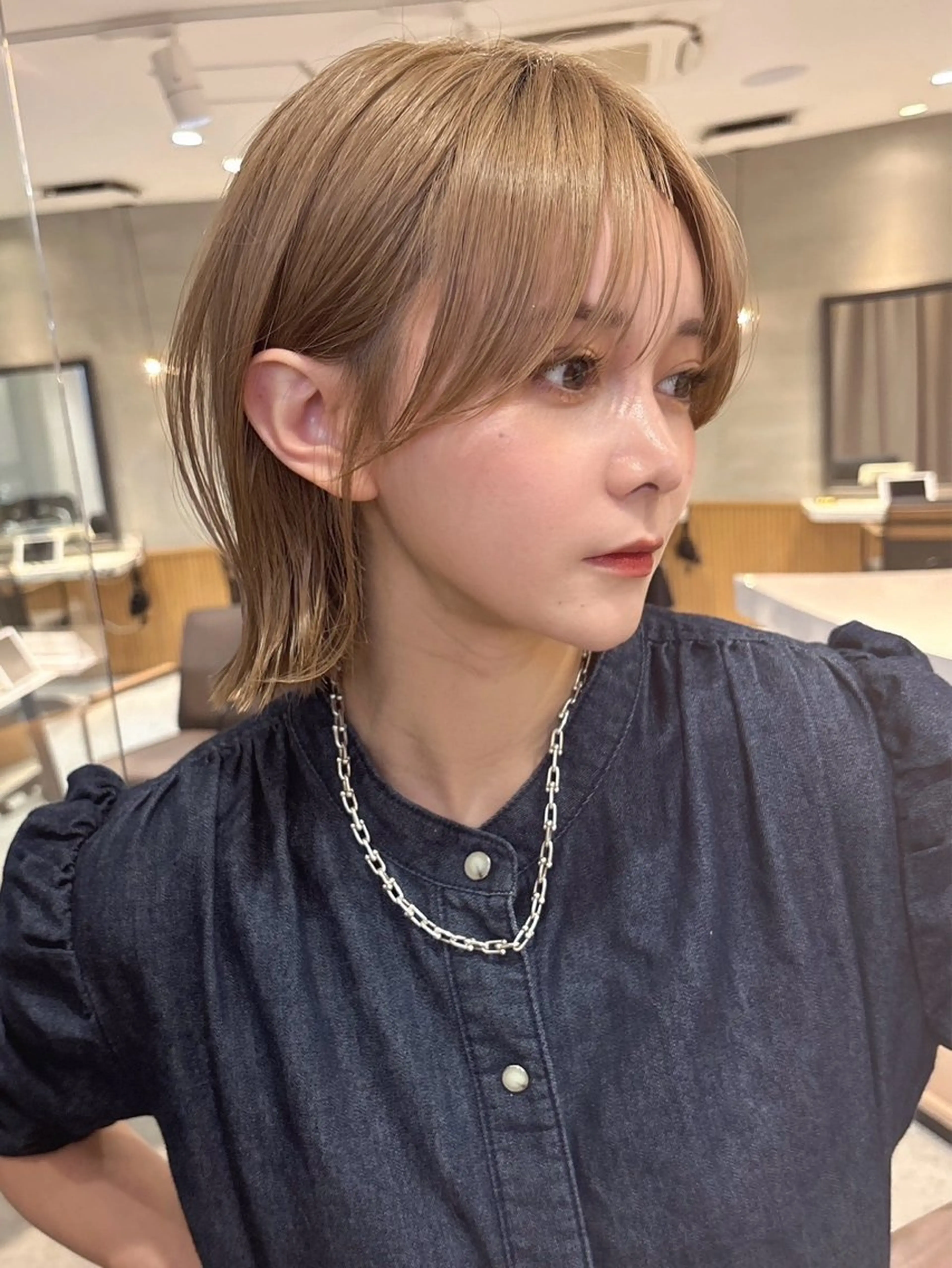 ミディアム カラー ヘアカラー トリートメント Aster れおんのヘアスタイル