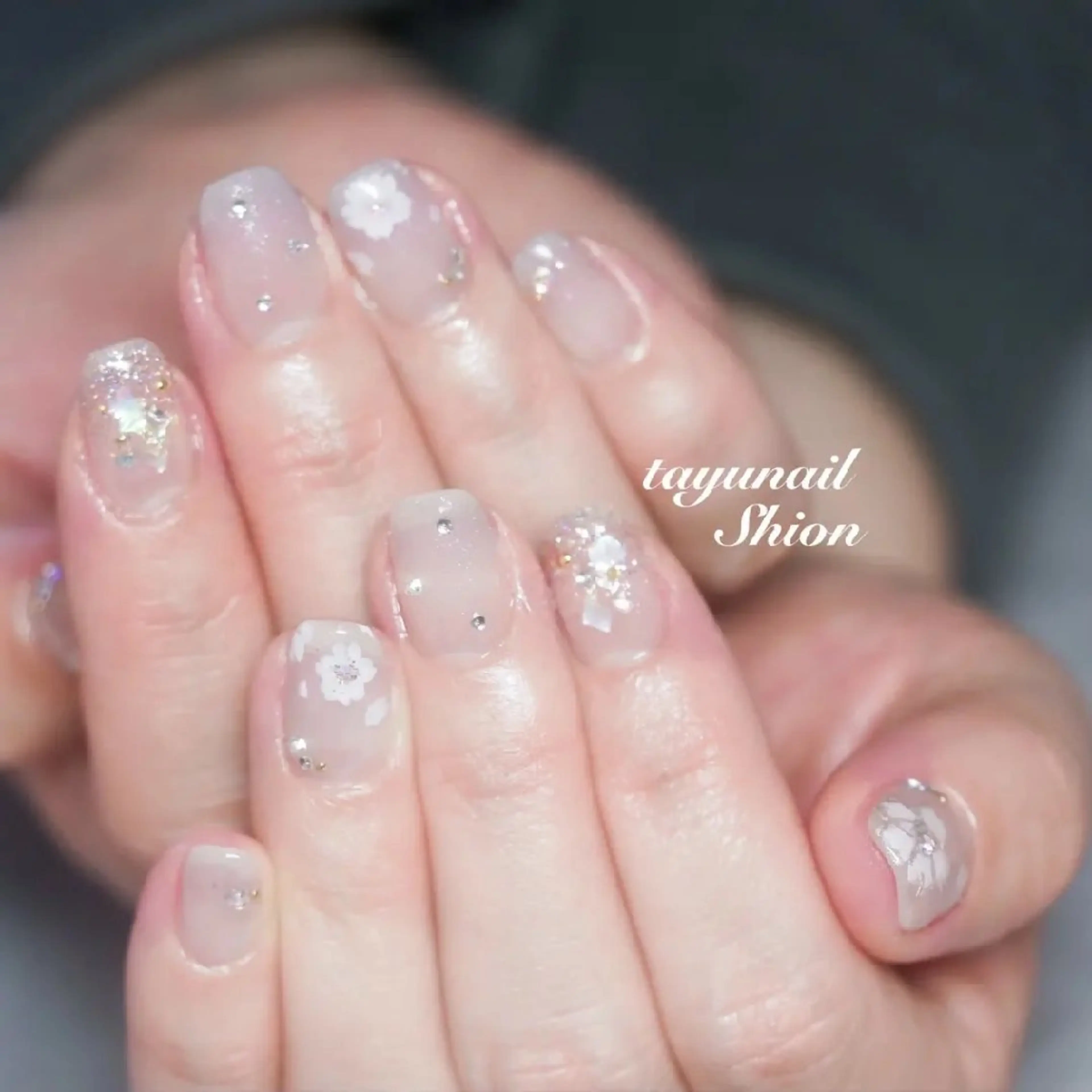 ネイル 桜ネイル ジェルネイル パラジェル 春ネイル ネイルサロン・ネイルスクール たゆnail所属・ネイルサロン 【たゆnail】のネイルデザイン