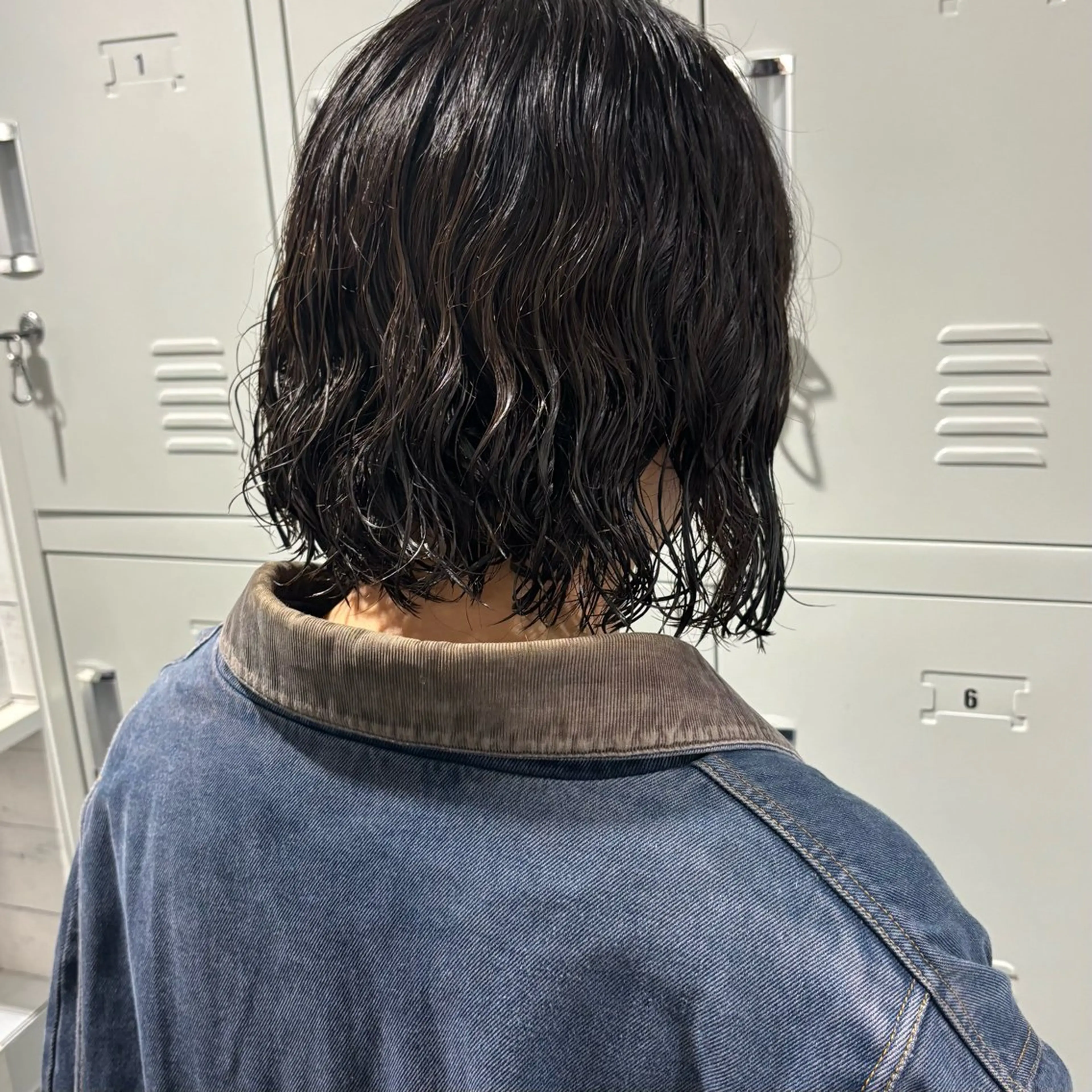 ミディアム パーマ ミディアムパーマ ボブ 髪質改善/縮毛矯正/ 暖色カラー🎀🪞のヘアスタイル