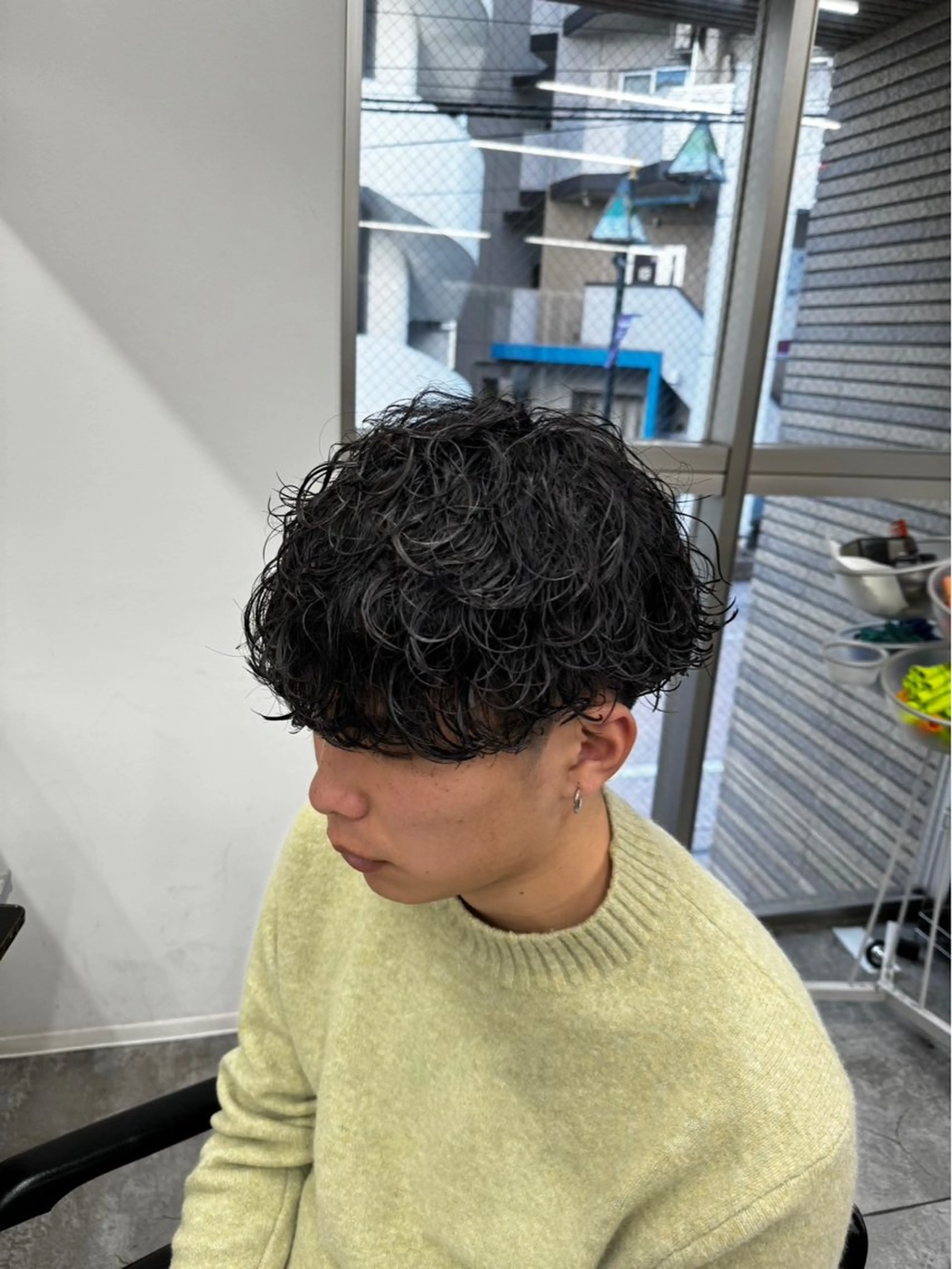 ショート パーマ メンズ カット パーマ ヘアセット メンズ/パーマ特化/ 町田/naokiのヘアスタイル
