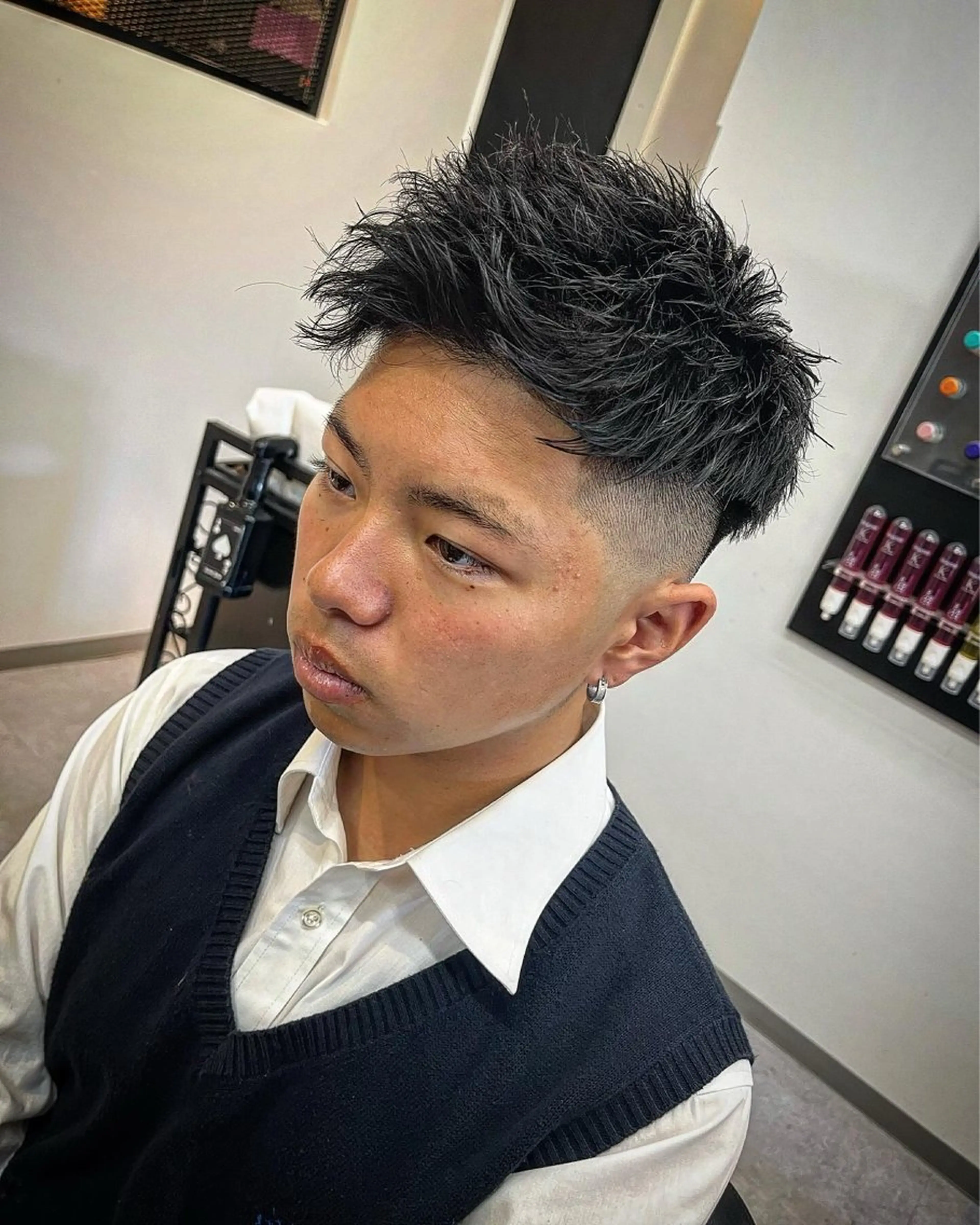 ショート ヘアアレンジ メンズ フェードカット スキンフェード カット men'slapis YUTOのヘアスタイル