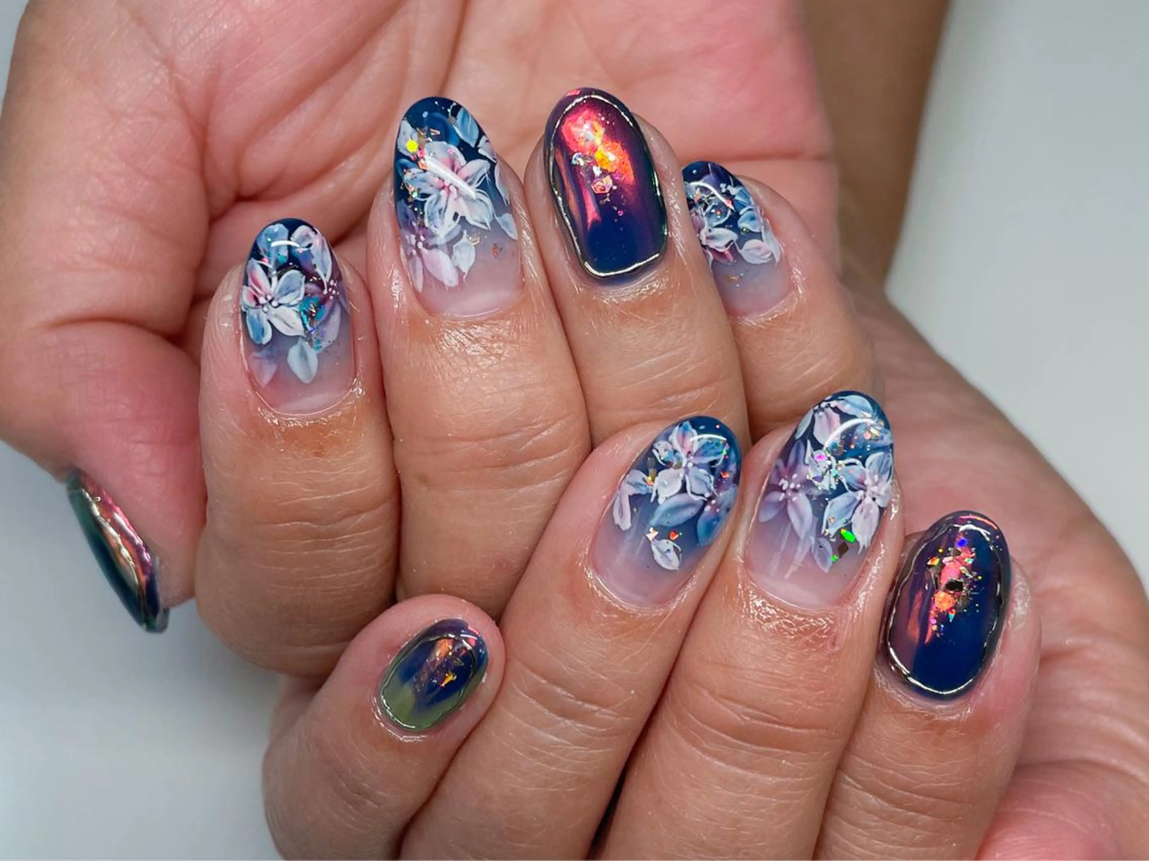ミディアム ネイル 桜ネイル Nail salon Amicalのネイルデザイン