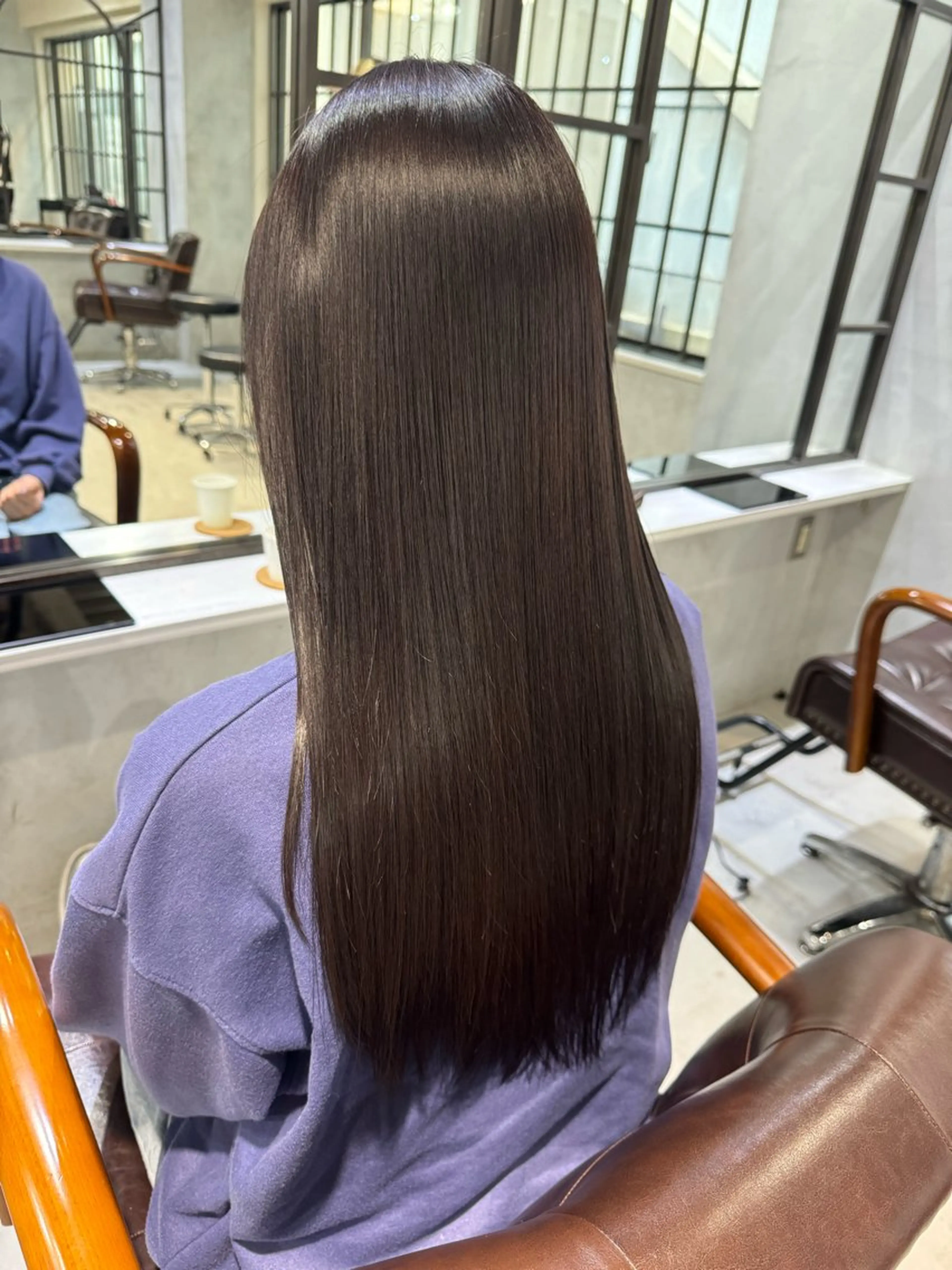 セミロング カラー 髪質改善/縮毛矯正/ 艶髪/春山良太のヘアスタイル