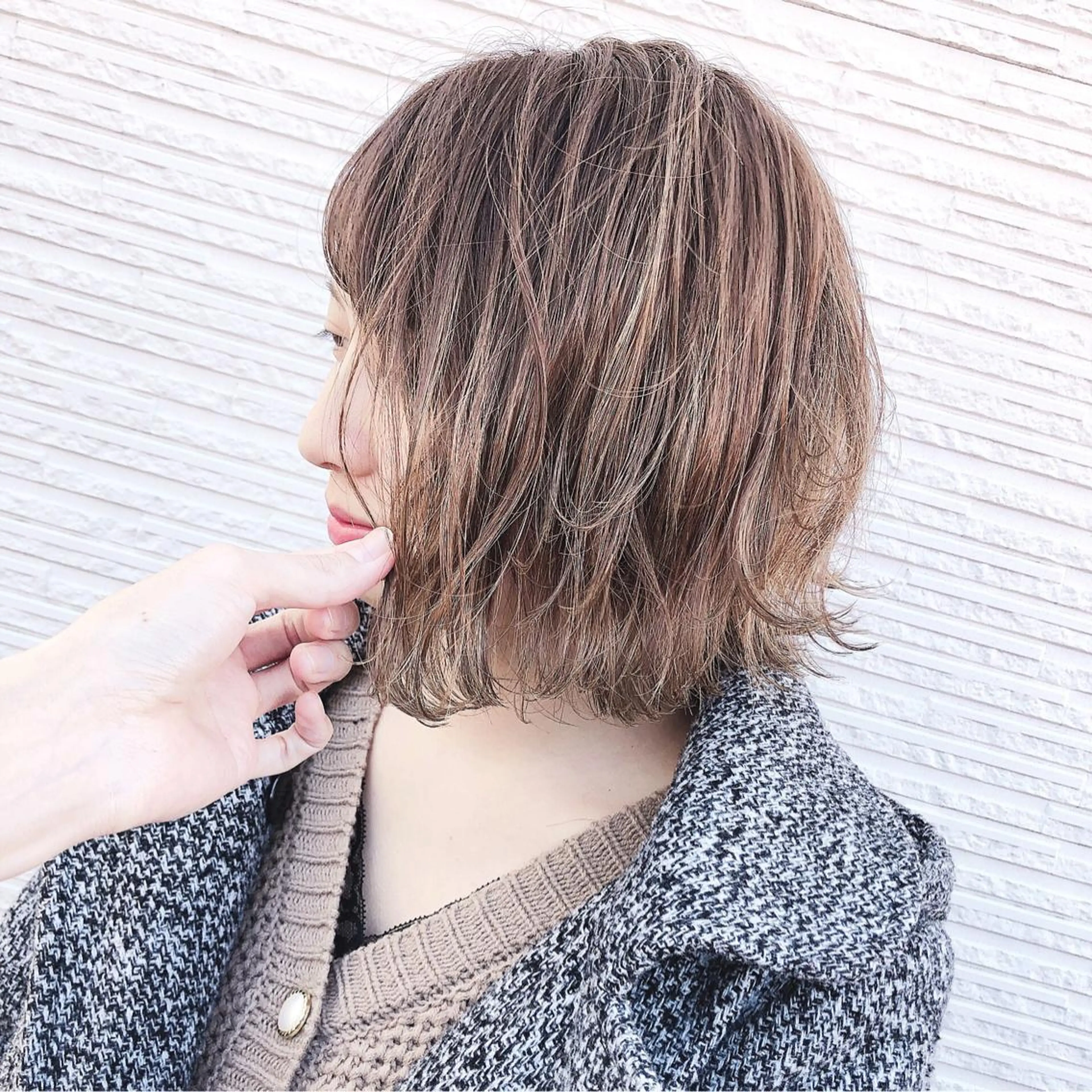 ショート カラー ハイライトカラー ハイライト ヘアカラー トリートメント 名畑 裕貴のヘアスタイル