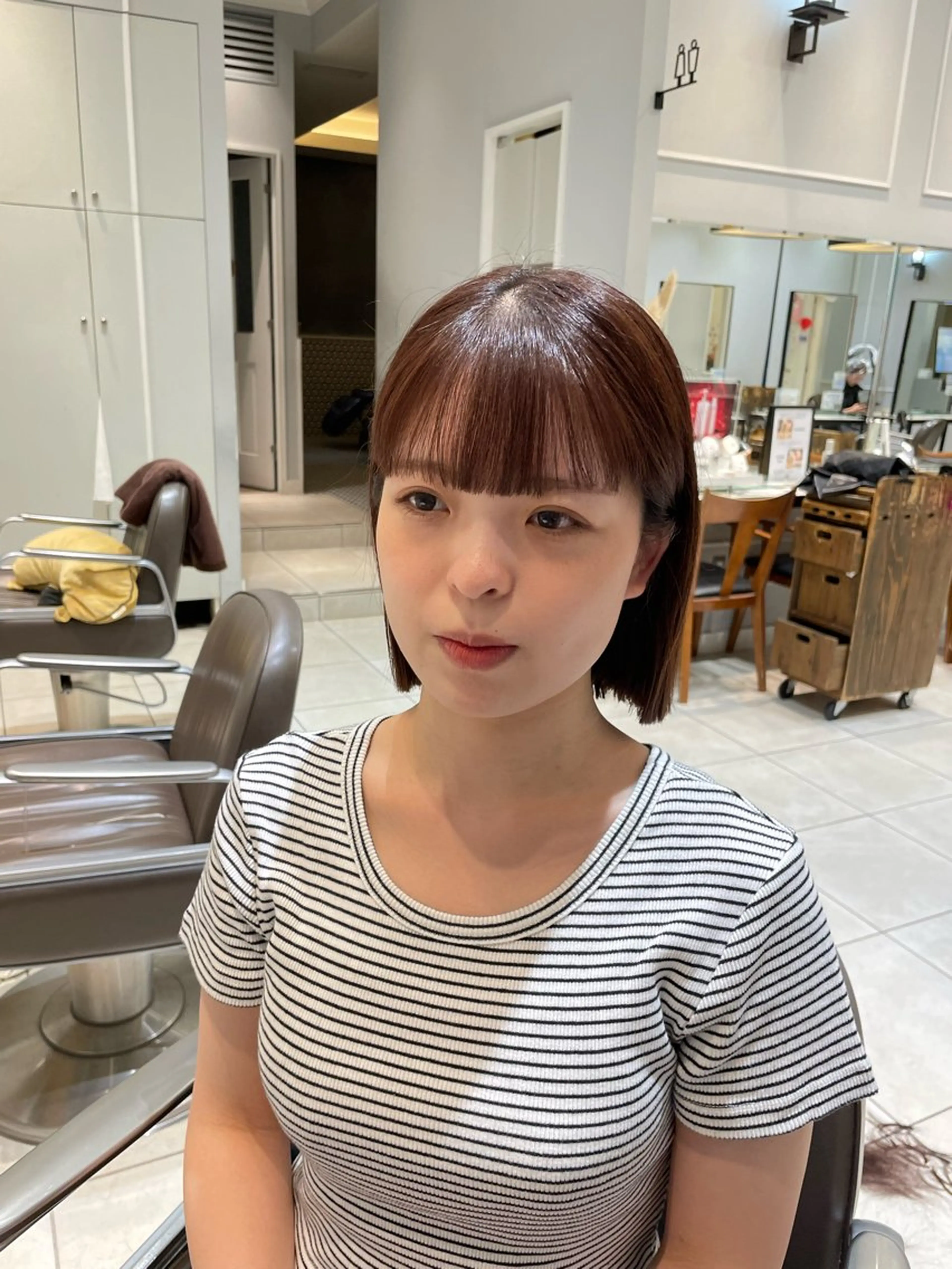 ショート カット ヘアカラー トリートメント 🩶赤み消しカラー 🐈‍⬛荻野美思🐾のヘアスタイル