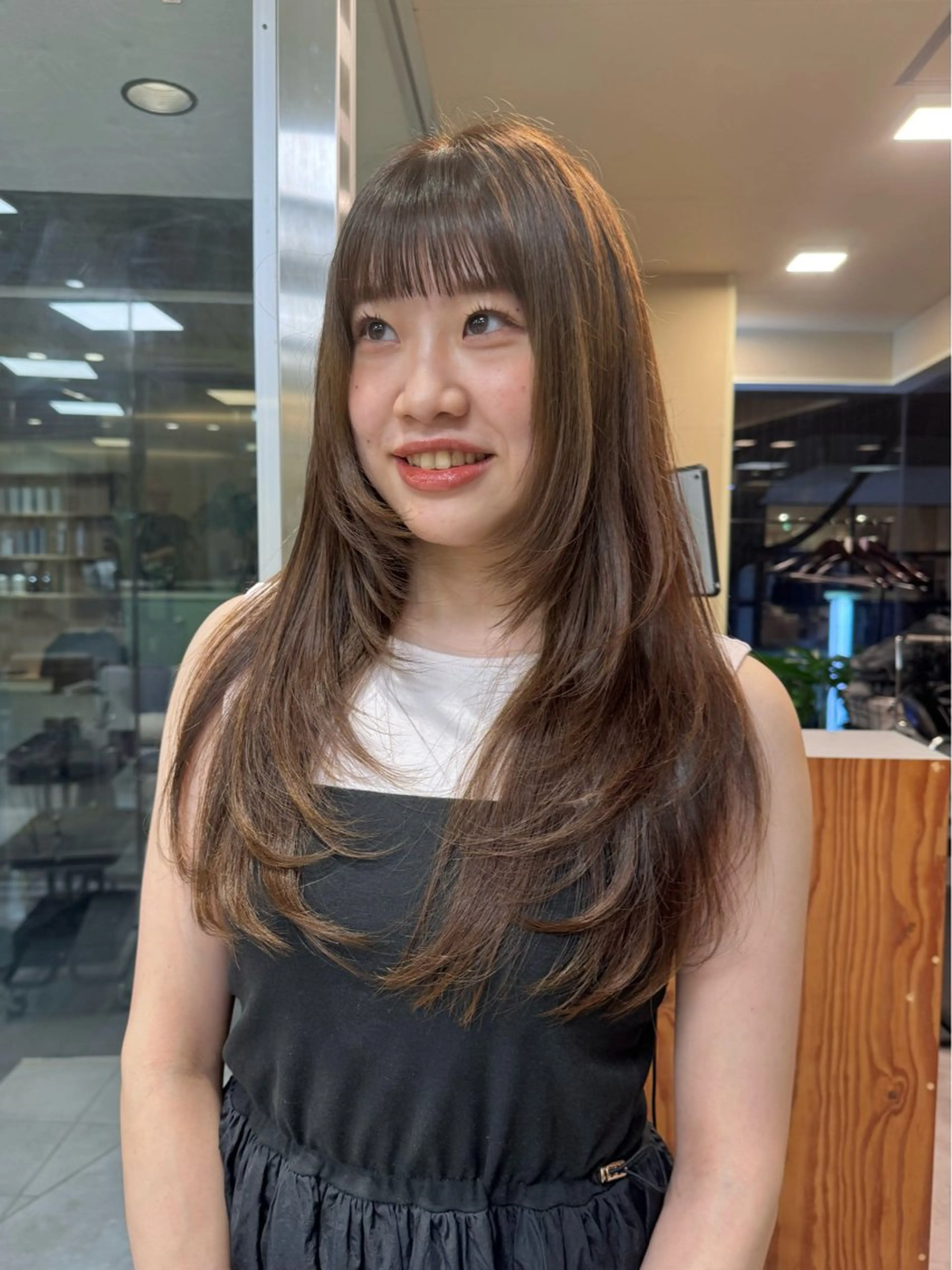 セミロング カラー カット ヘアカラー トリートメント KOHNO/ブリーチ なし/透明感カラーのヘアスタイル
