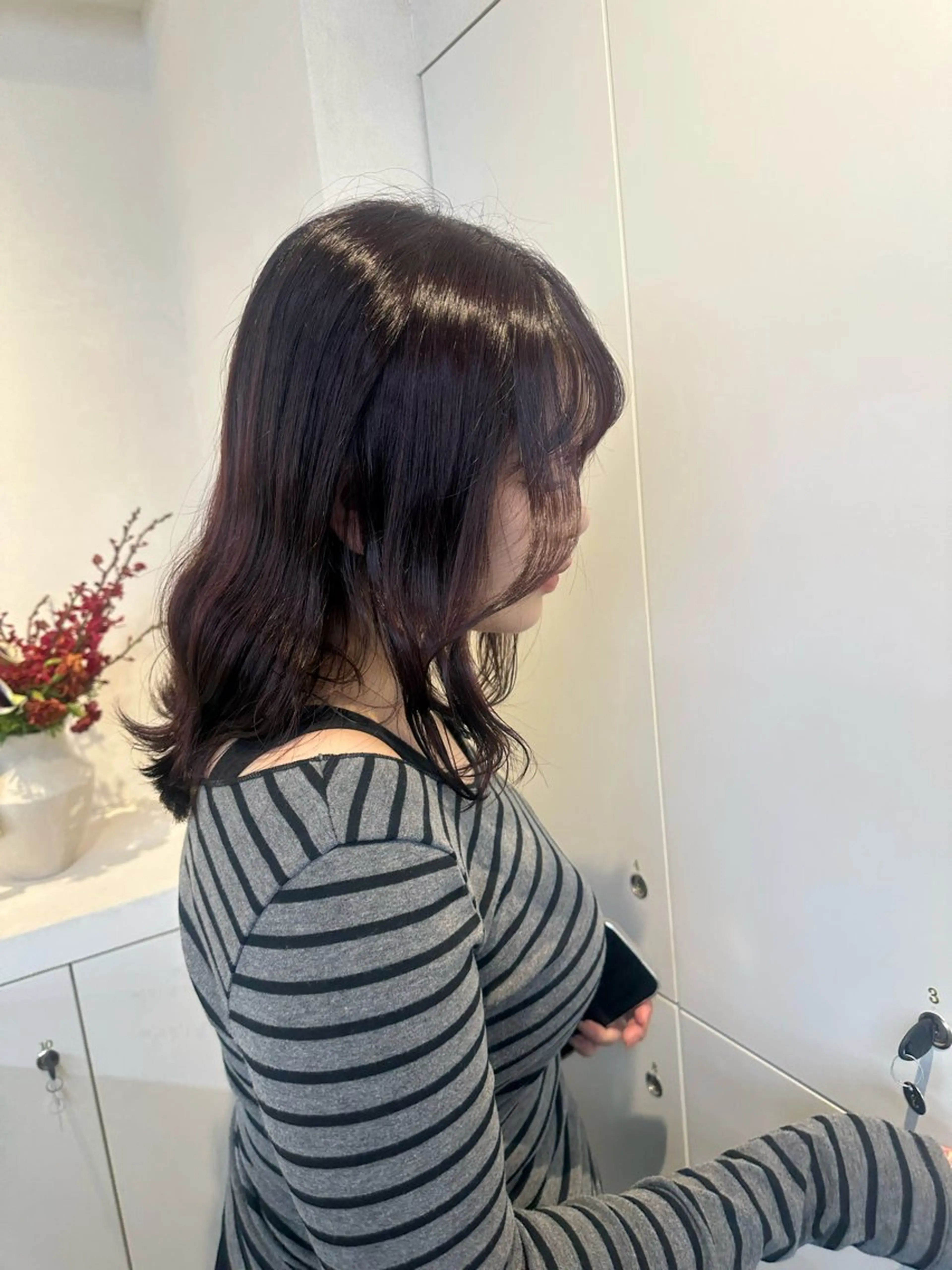 ミディアム カラー ブリーチ ダブルカラー ブリーチなしカラー ヘアカラー トリートメント ハイトーン/縮毛矯正 /艶カラー/mikuのヘアスタイル