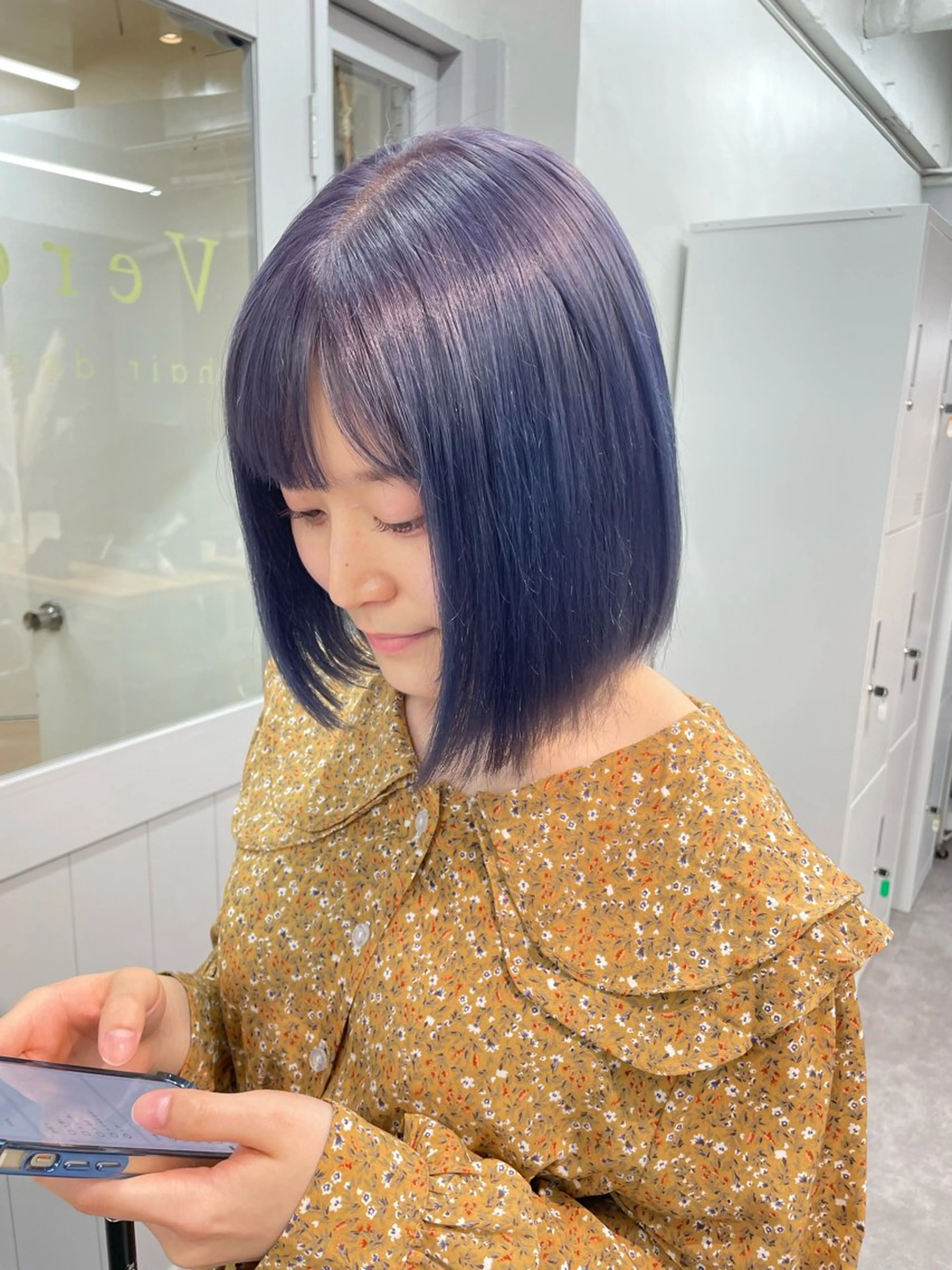 ミディアム カラー ヘアカラー 🌸柔らかハイトーン 🧃Shionのヘアスタイル