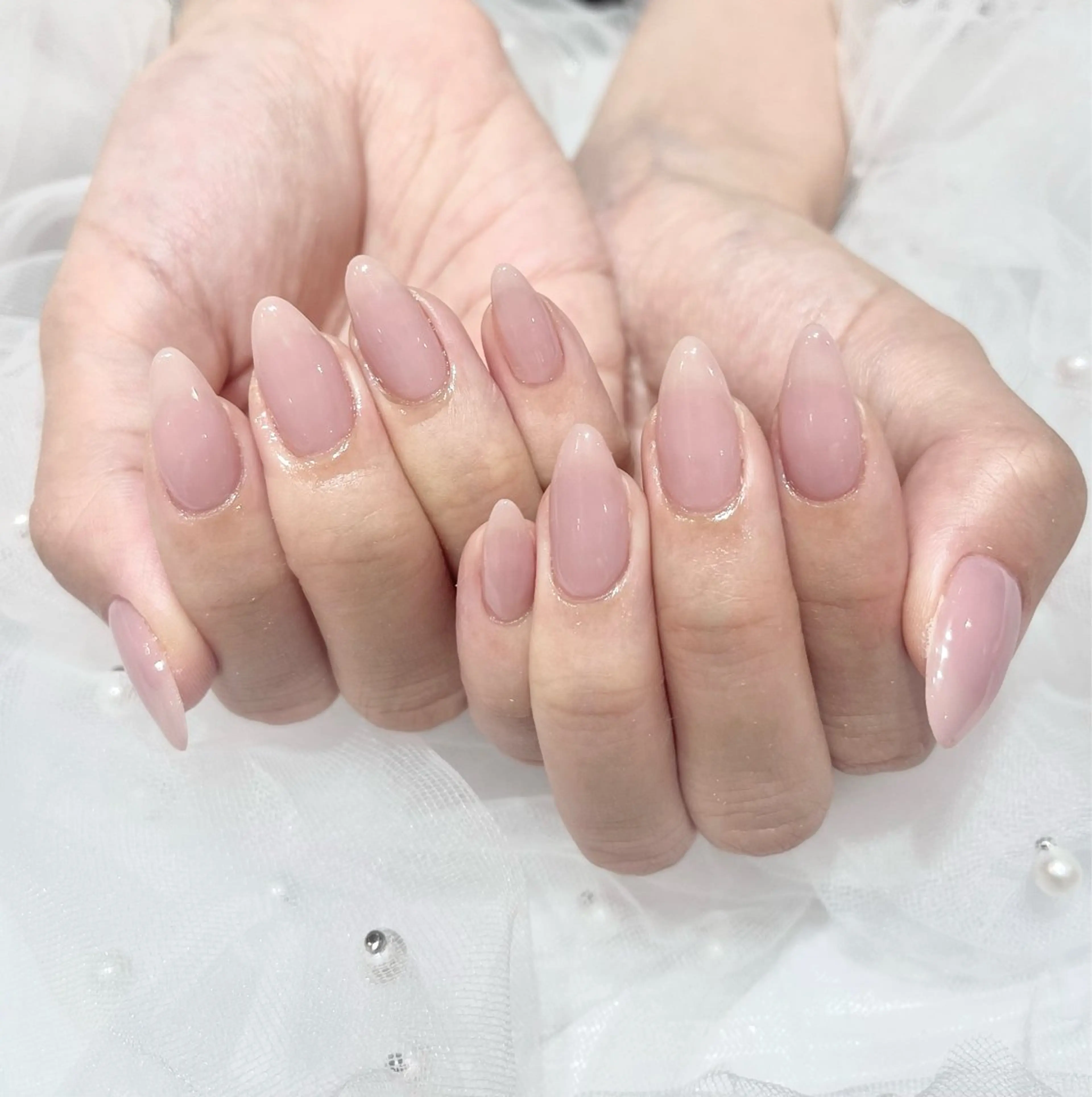 ミニモ特価໒꒱·̩͙ハンドワンカラー【パラジェル使用】ラメ・フラッシュ・パーツᵒᵏ(オフなし)の写真
