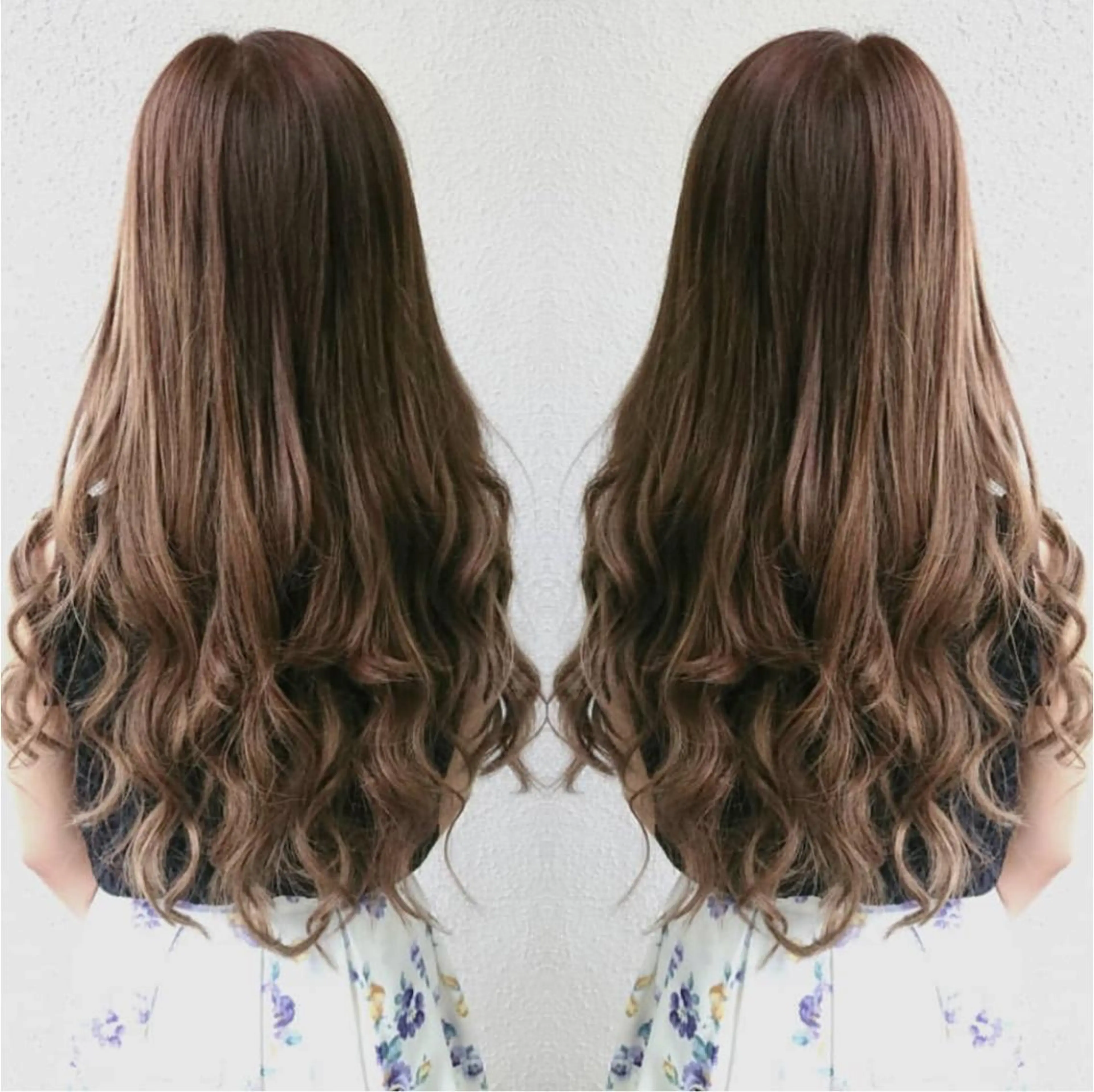 ロング カラー カット ヘアカラー トリートメント エクステ れん/ハイトーン /エクステ/韓国風のヘアスタイル