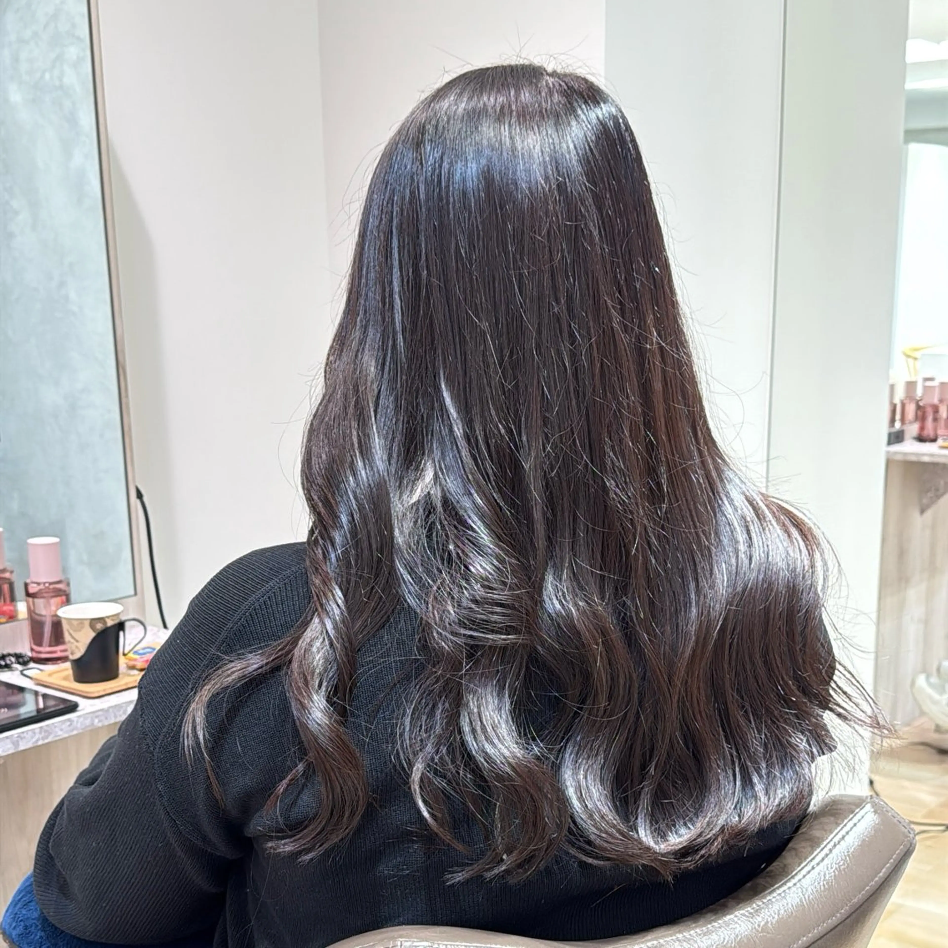 ロング カラー 透明感カラー ラベンダーカラー カット ヘアカラー トリートメント 松永 わかなのヘアスタイル