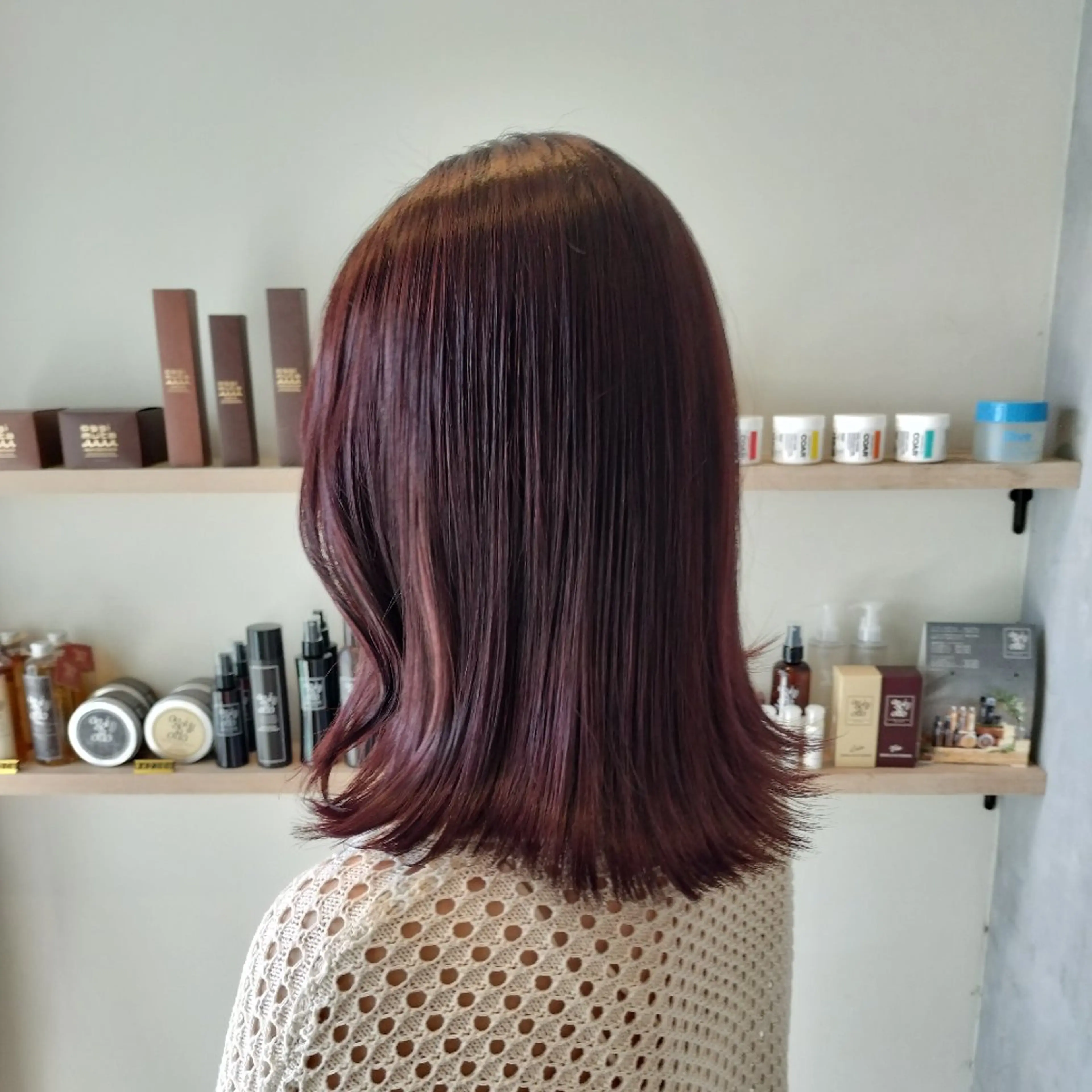 ミディアム ヘアカラー ROCCO ひなこのヘアスタイル