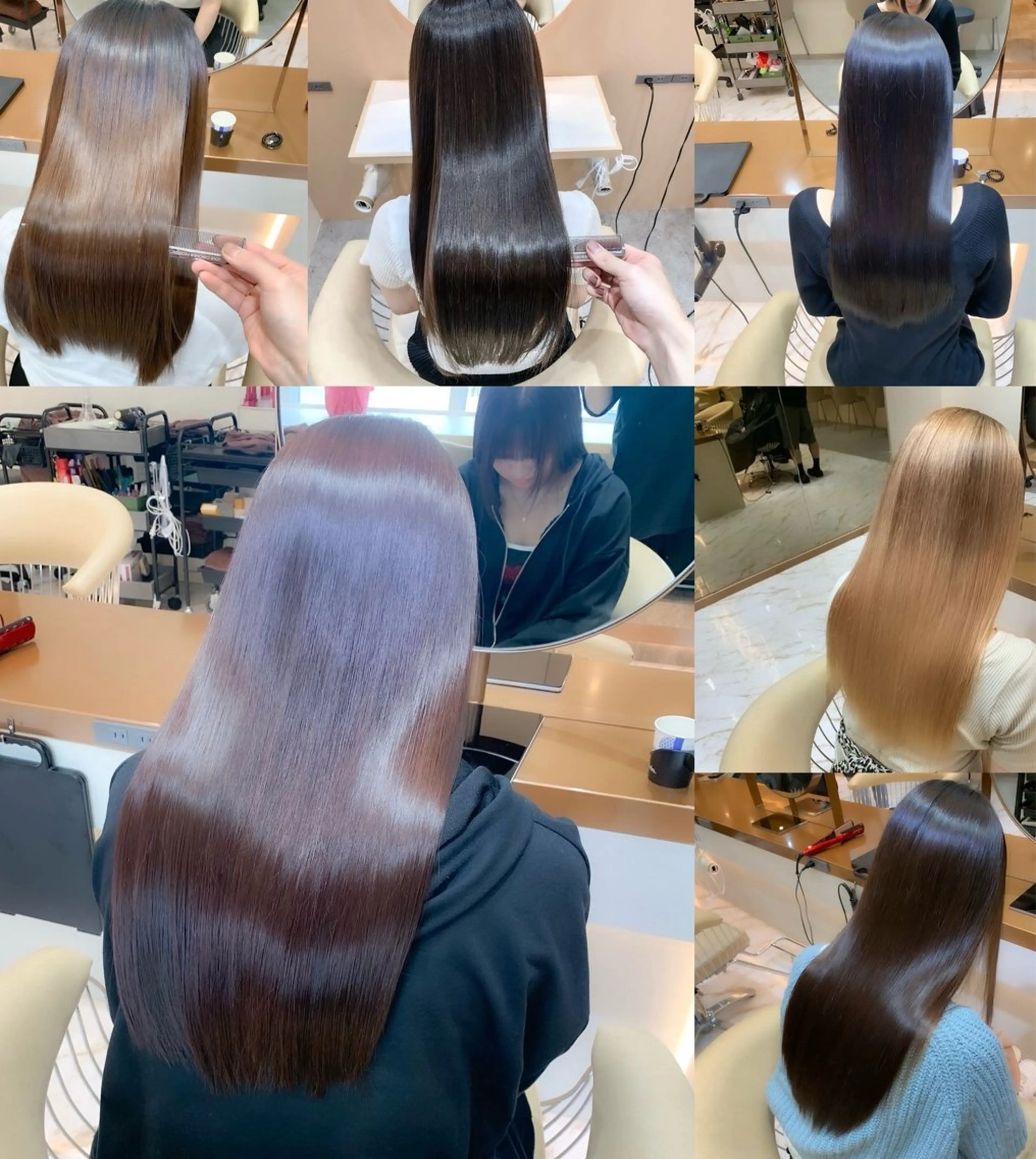 セミロング カラー パーマ 朝が楽になる🔴 縮毛矯正🍎カイトのヘアスタイル