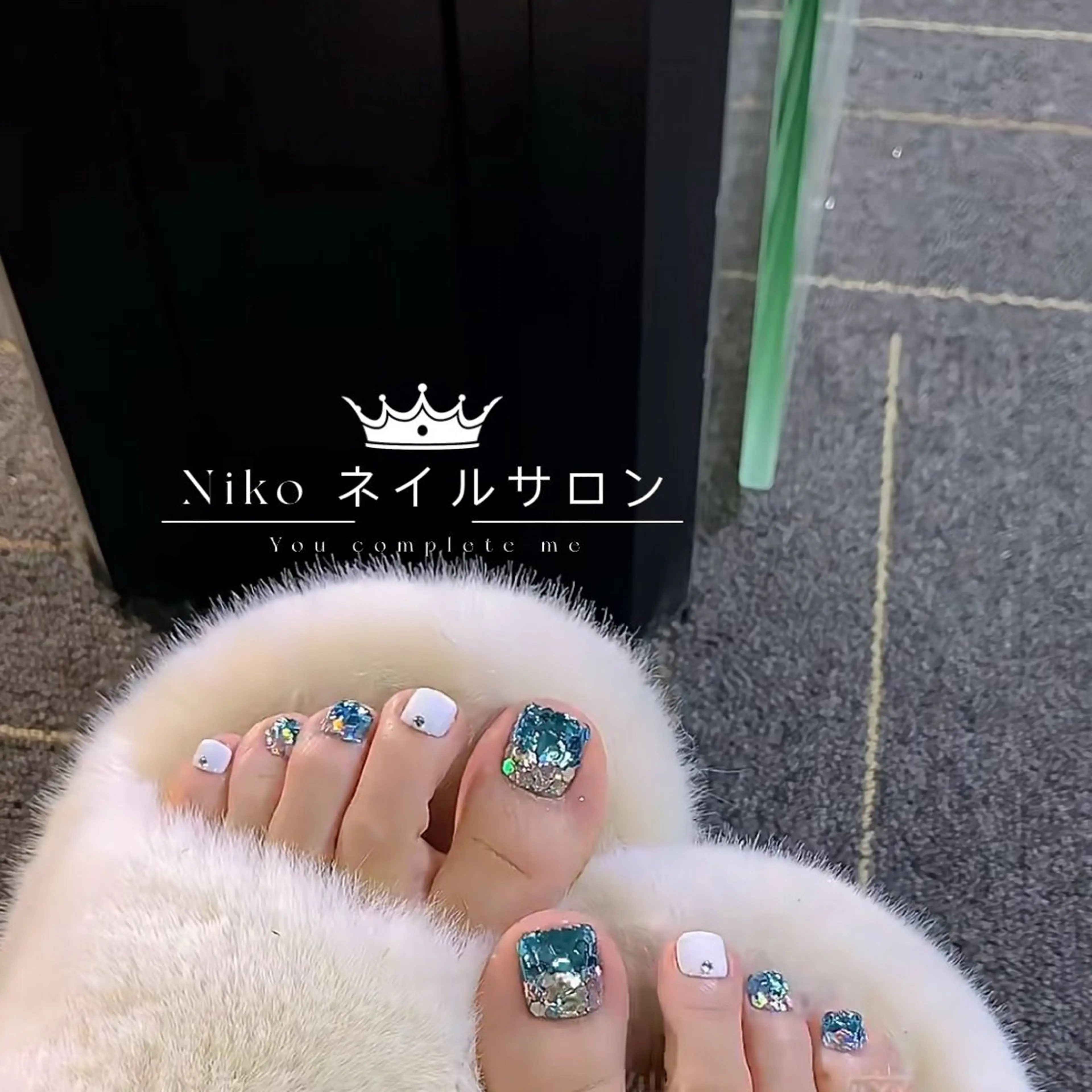 ネイル チークネイル 長さ出し フットネイル フレンチネイル ジェルネイル Niko Nail salon 銀座本店のネイルデザイン