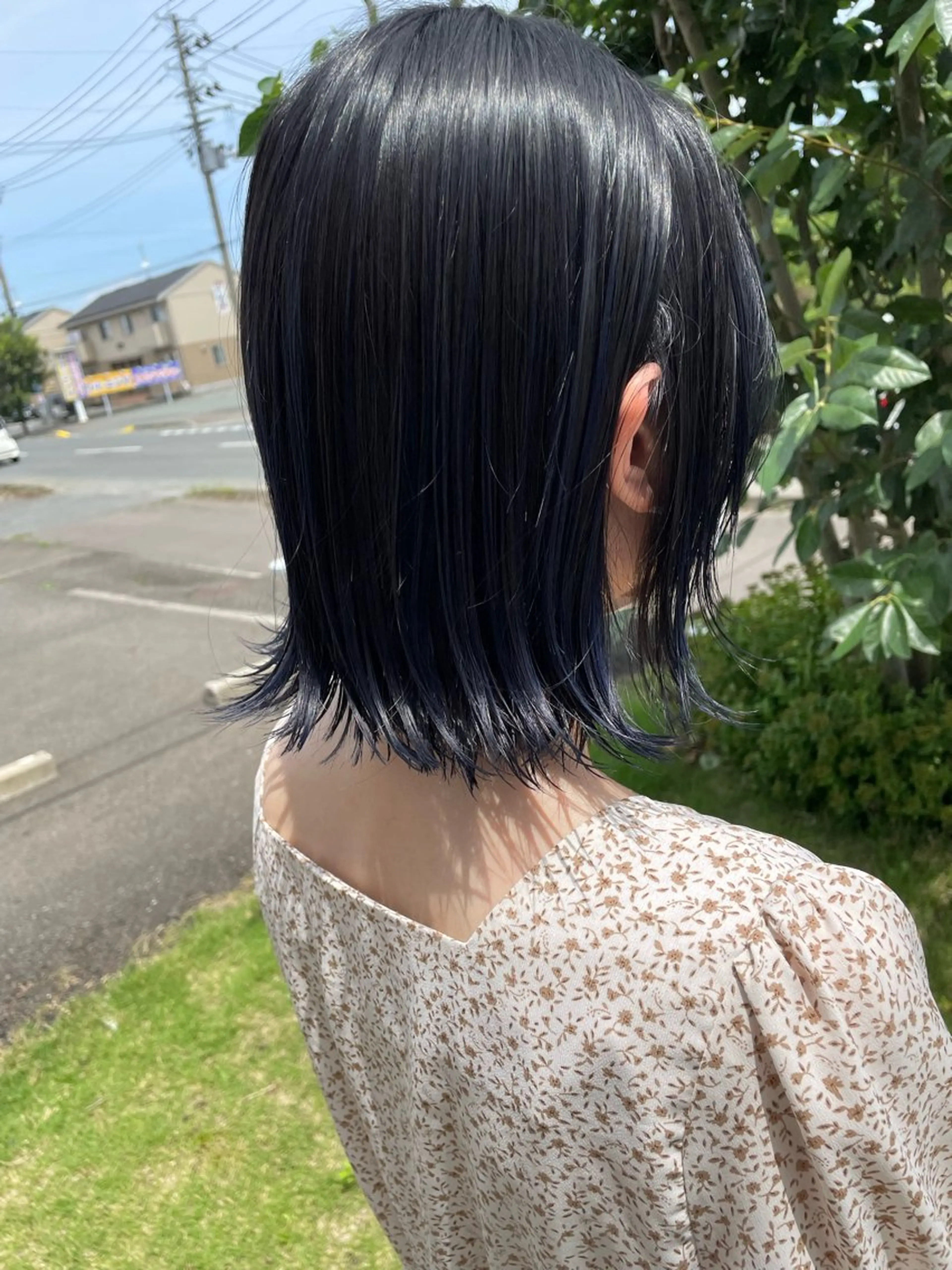 ミディアム ハイライト カット ヘアカラー 藤村 翔充のヘアスタイル