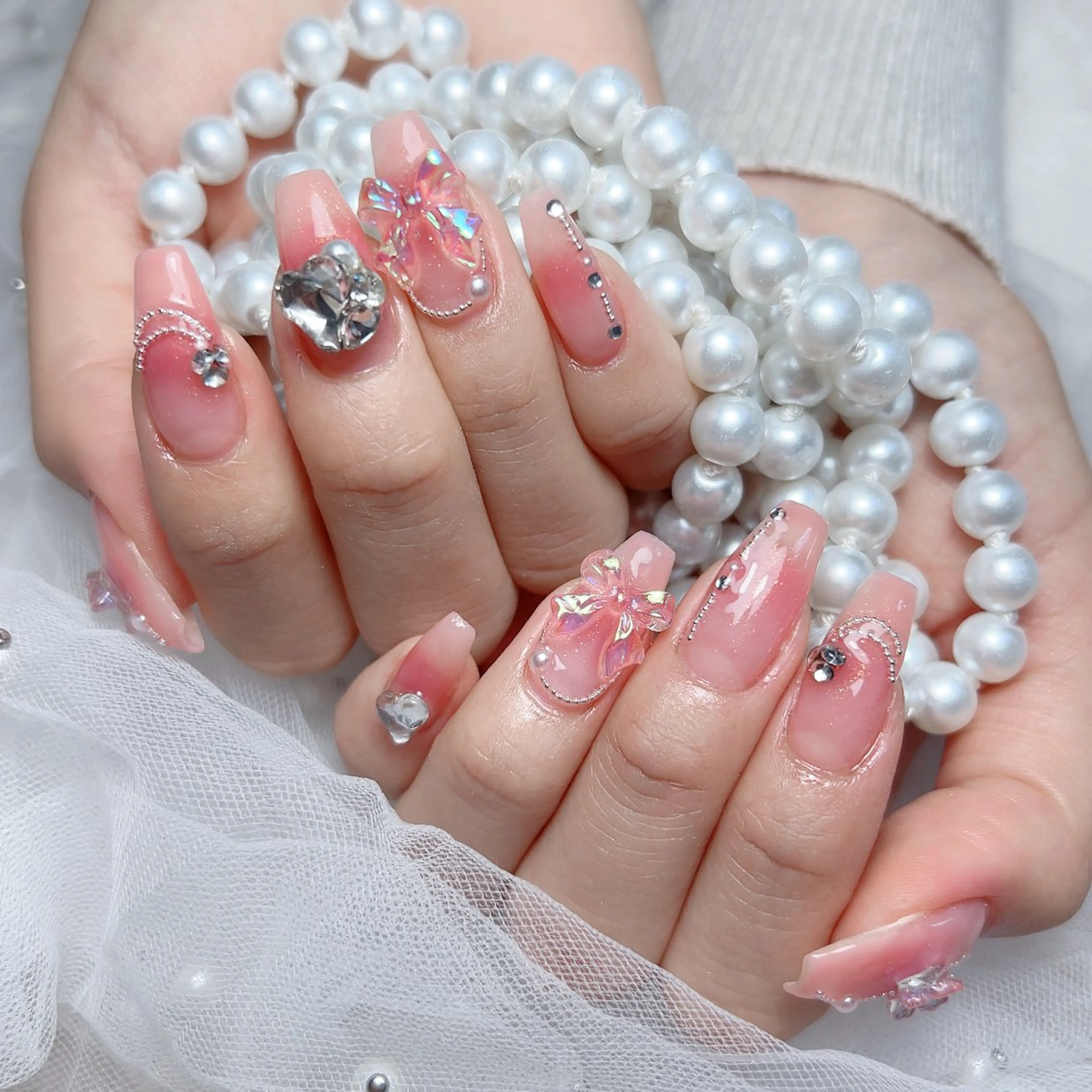 ネイル ハンドネイル M🌷nail 長さだし専門店のネイルデザイン